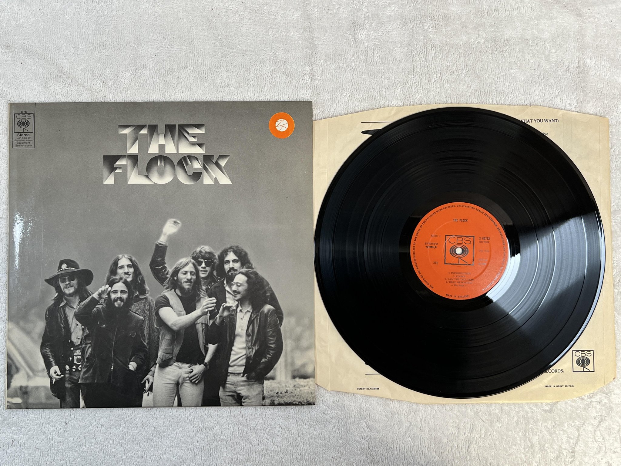 Omslagsbild för skivan THE FLOCK s/t LP -69 UK CBS S 63733