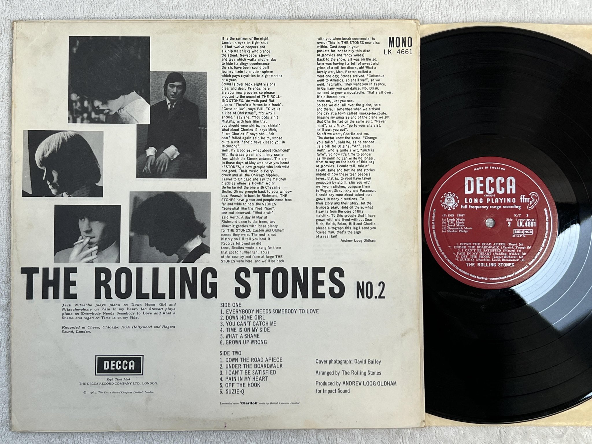 Omslagsbild för skivan THE ROLLING STONES No. 2 LP -65 UK DECCA LK 4661