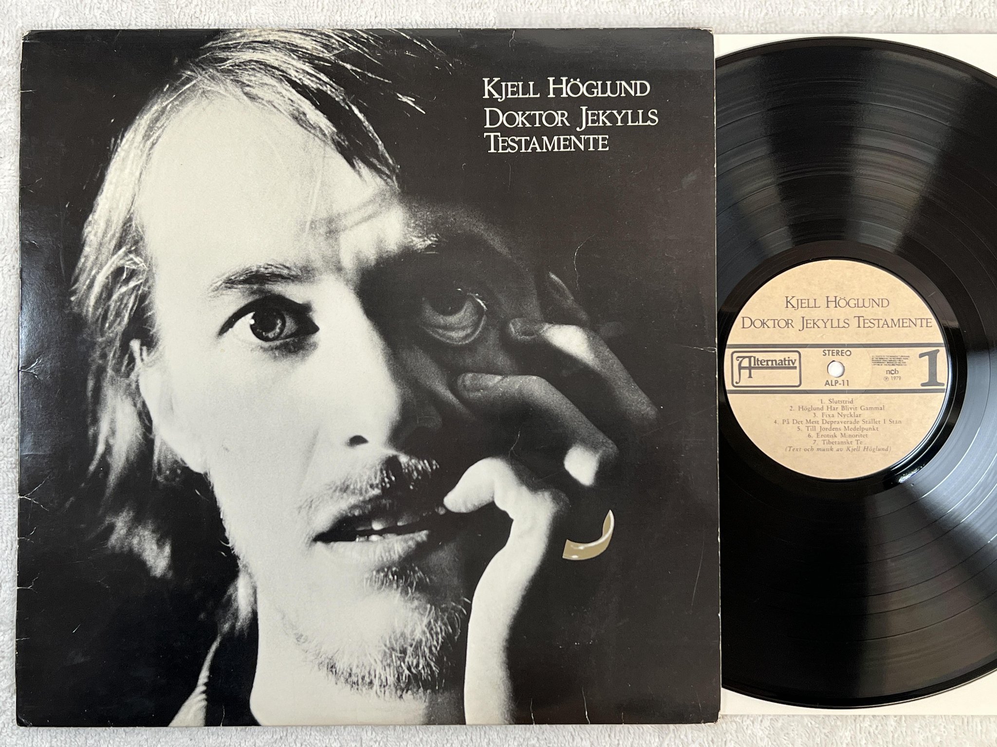 Omslagsbild för skivan KJELL HÖGLUND Doktor Jekylls Testamente LP -79 Swe ALTERNATIV ALP-11
