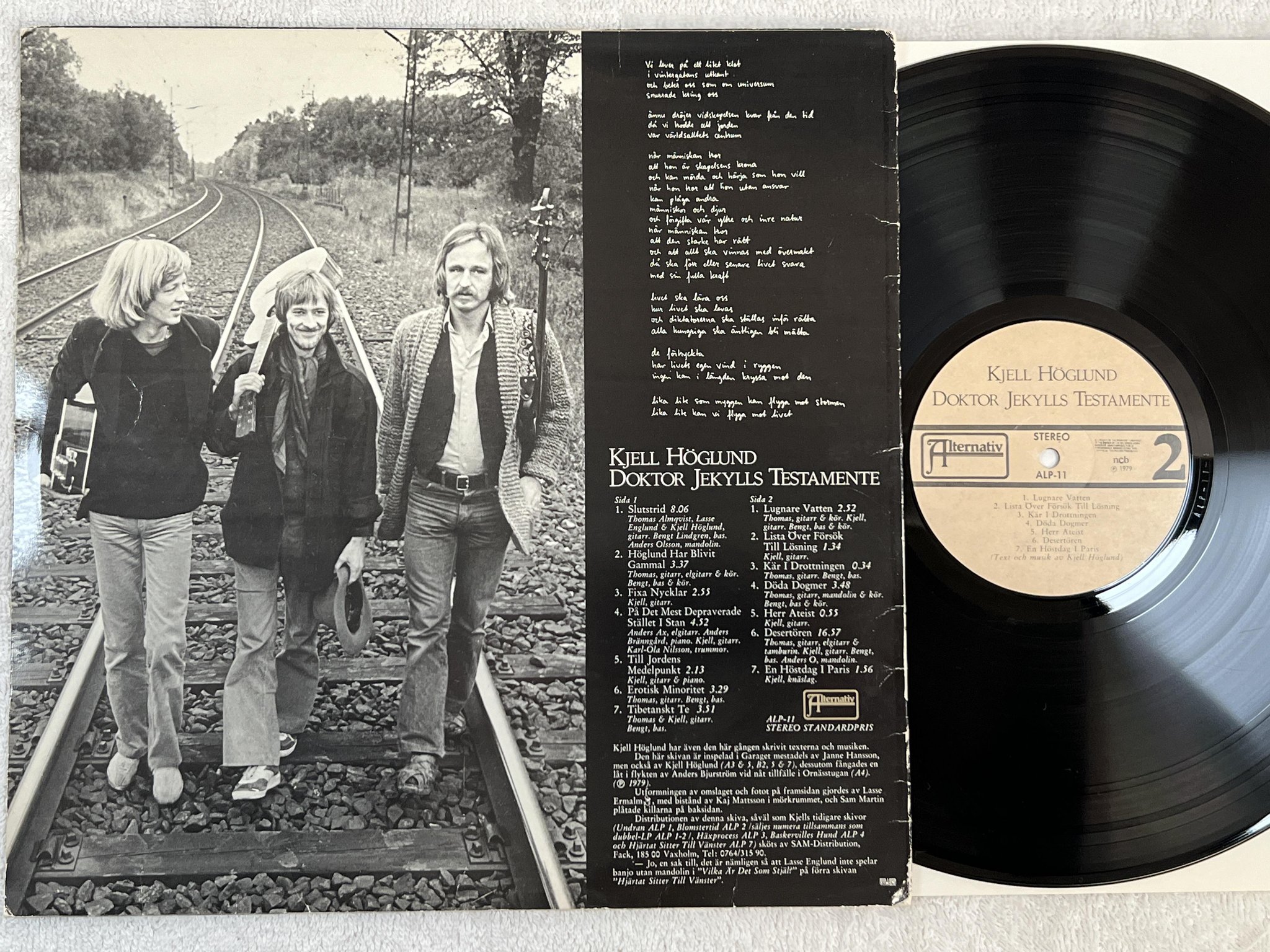 Omslagsbild för skivan KJELL HÖGLUND Doktor Jekylls Testamente LP -79 Swe ALTERNATIV ALP-11