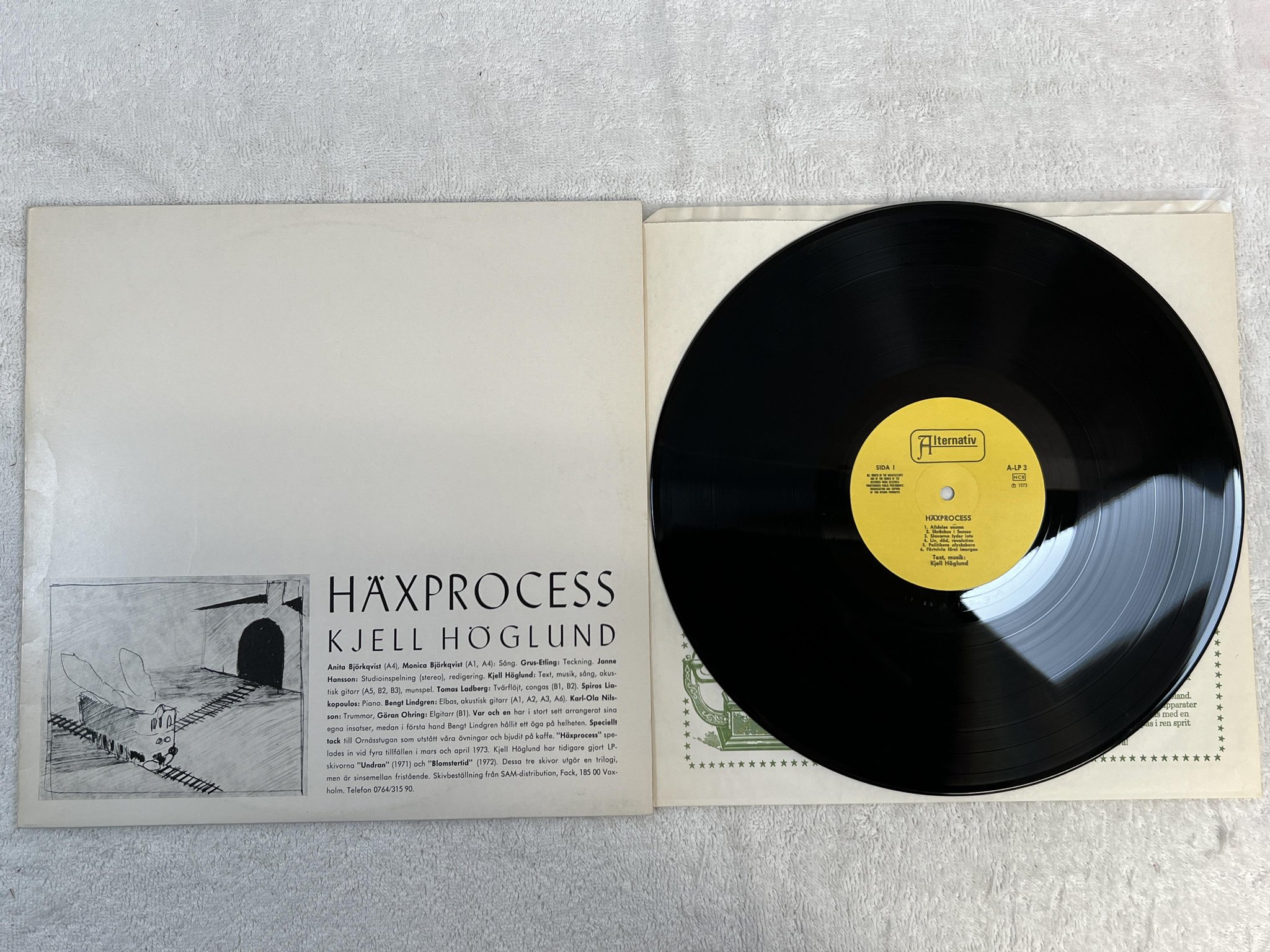 Omslagsbild för skivan KJELL HÖGLUND häxprocess LP -73 Swe ALTERNATIV A-lp-3
