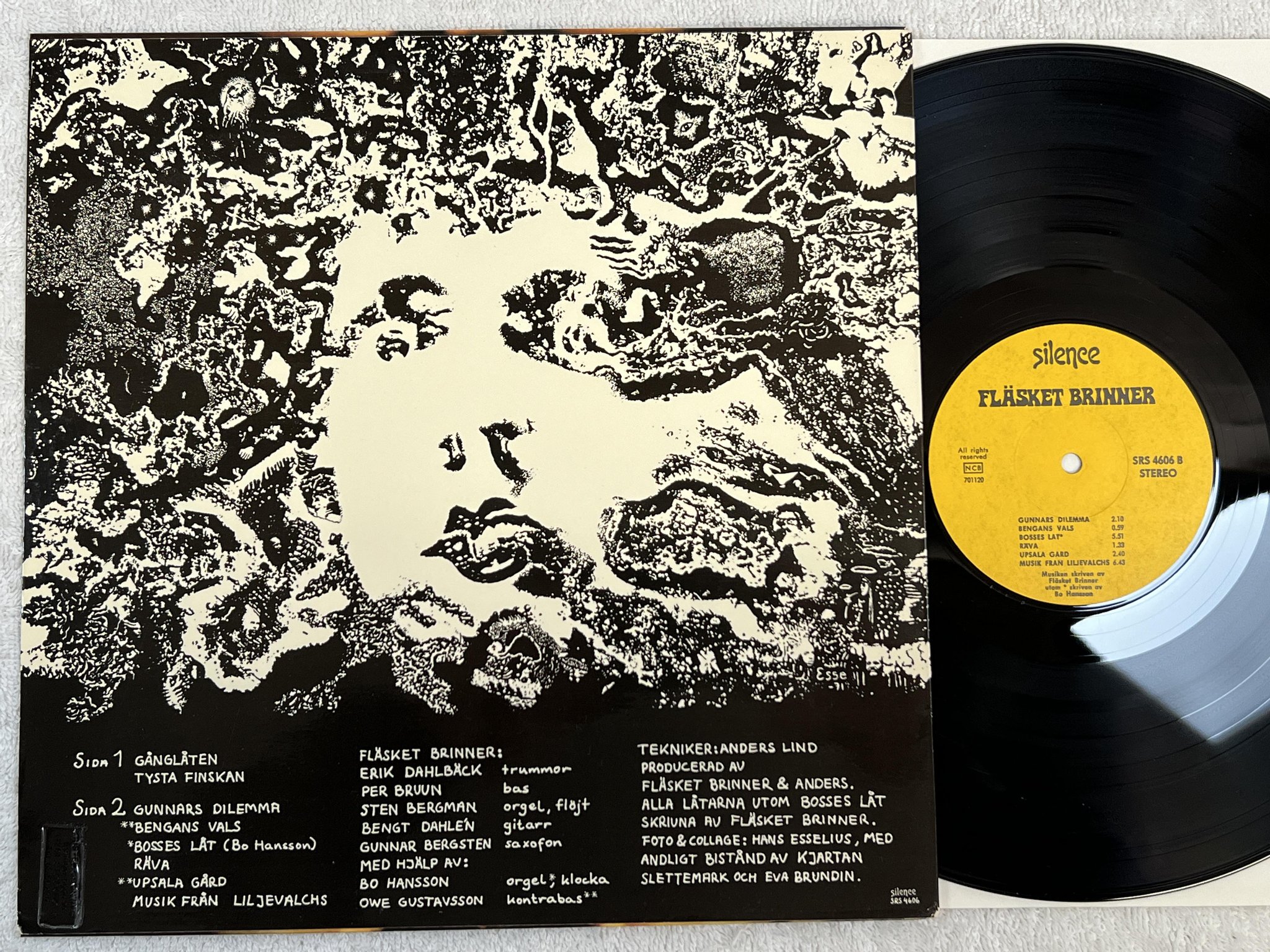 Omslagsbild för skivan FLÄSKET BRINNER s/t LP Swe SILENCE SRS 4606 *** FUNKY PROG ***