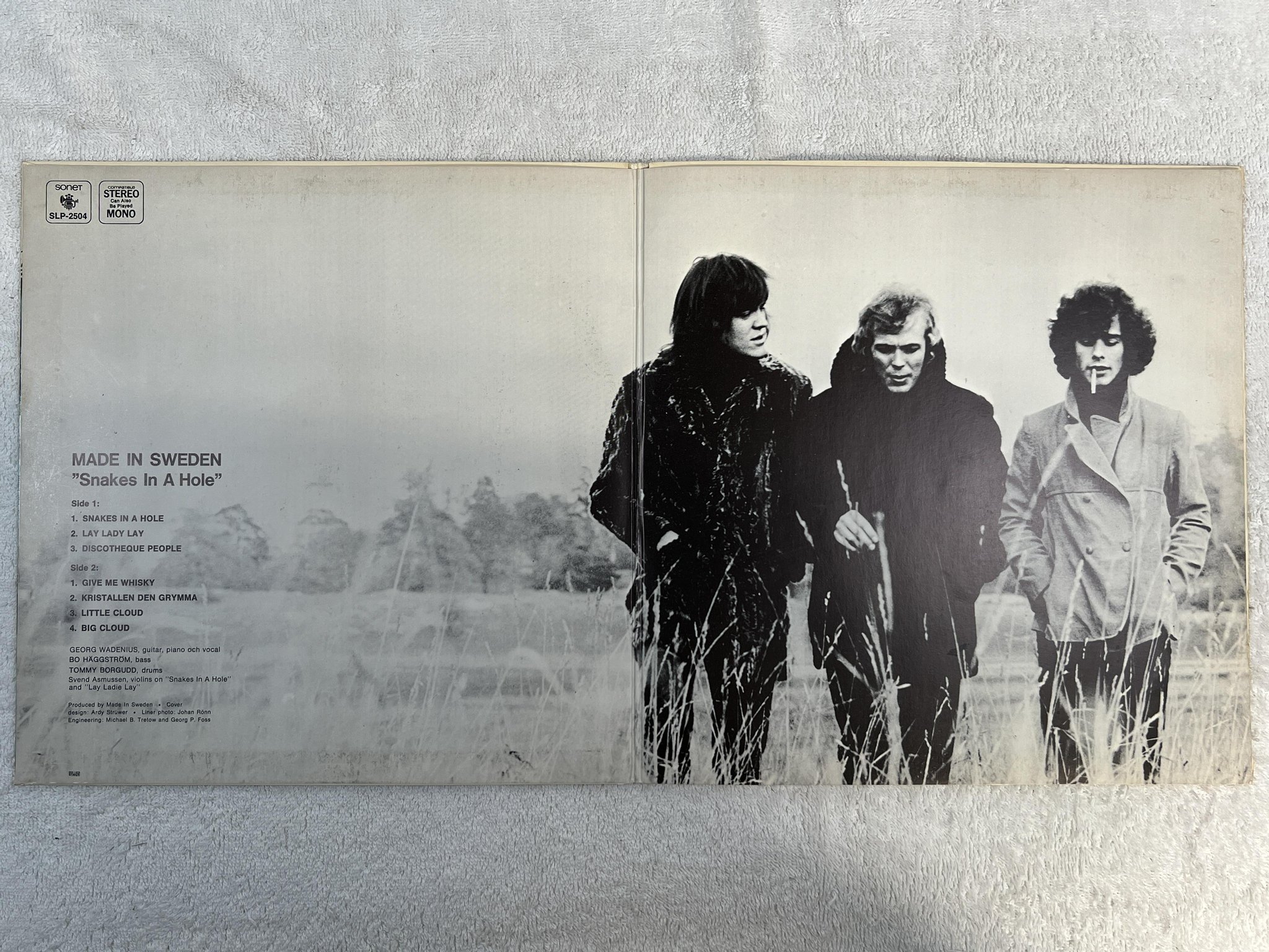 Omslagsbild för skivan MADE IN SWEDEN snakes in a hole LP -69 Swe SONET SLP-2504