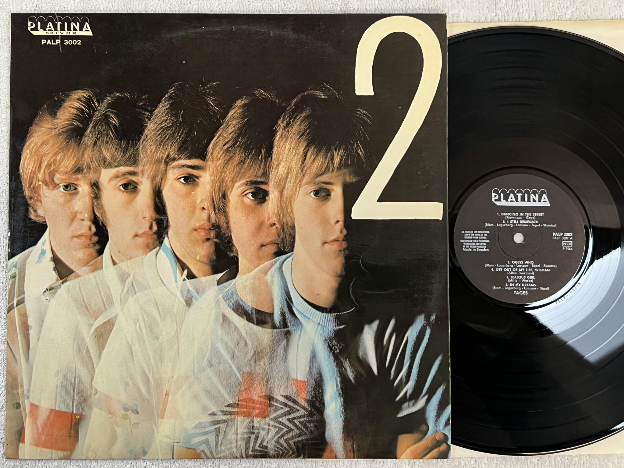 Omslagsbild för skivan TAGES 2 LP -66 Swe PLATINA PALP 3002