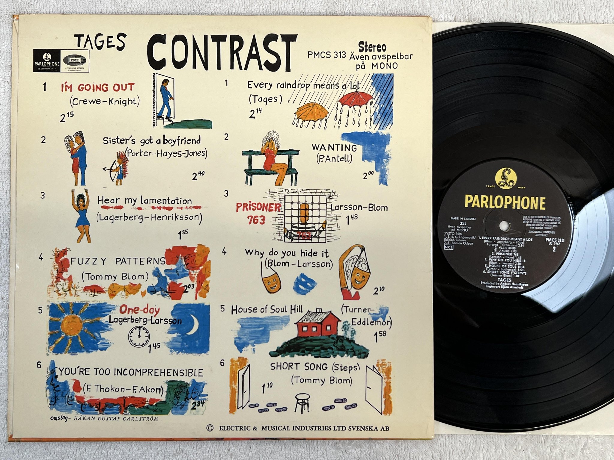 Omslagsbild för skivan TAGES contrast LP -67 Swe PARLOPHONE PMCS 313