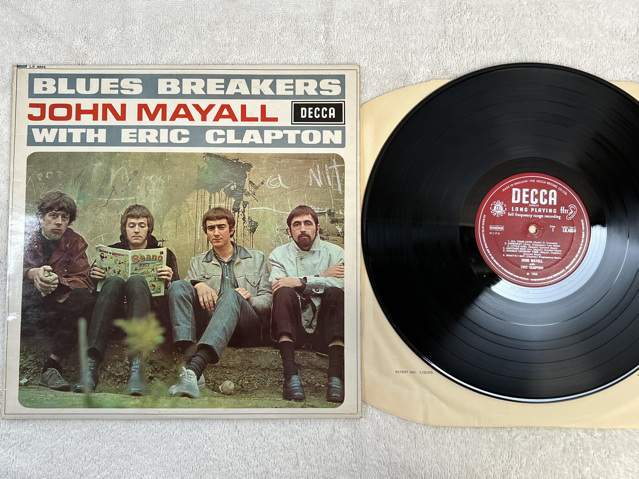 Omslagsbild för skivan JOHN MAYALL w/ Eric Clapton LP -66 UK DECCA LK 4804