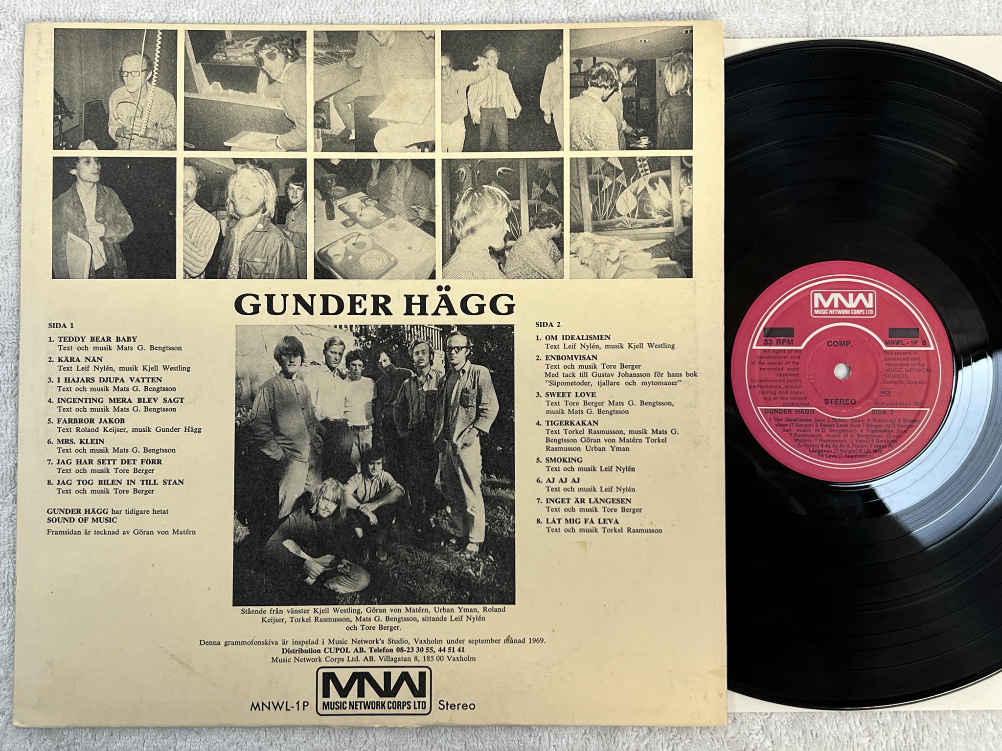 Omslagsbild för skivan GUNDER HÄGG tigerkaka LP -69 Swe MNW MNWL-1P