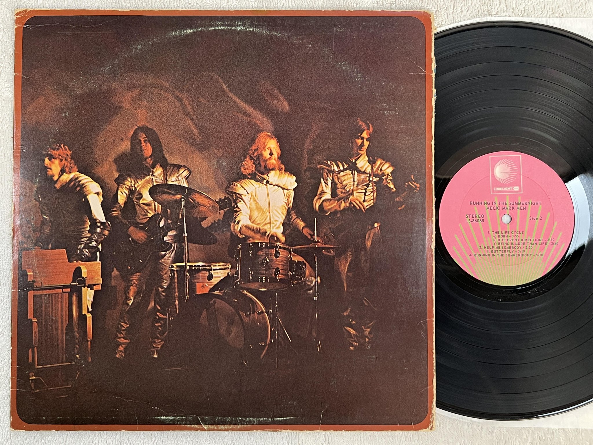 Omslagsbild för skivan MECKI MARK MEN Running In The Summer Night LP -69 US limelight LS 86068