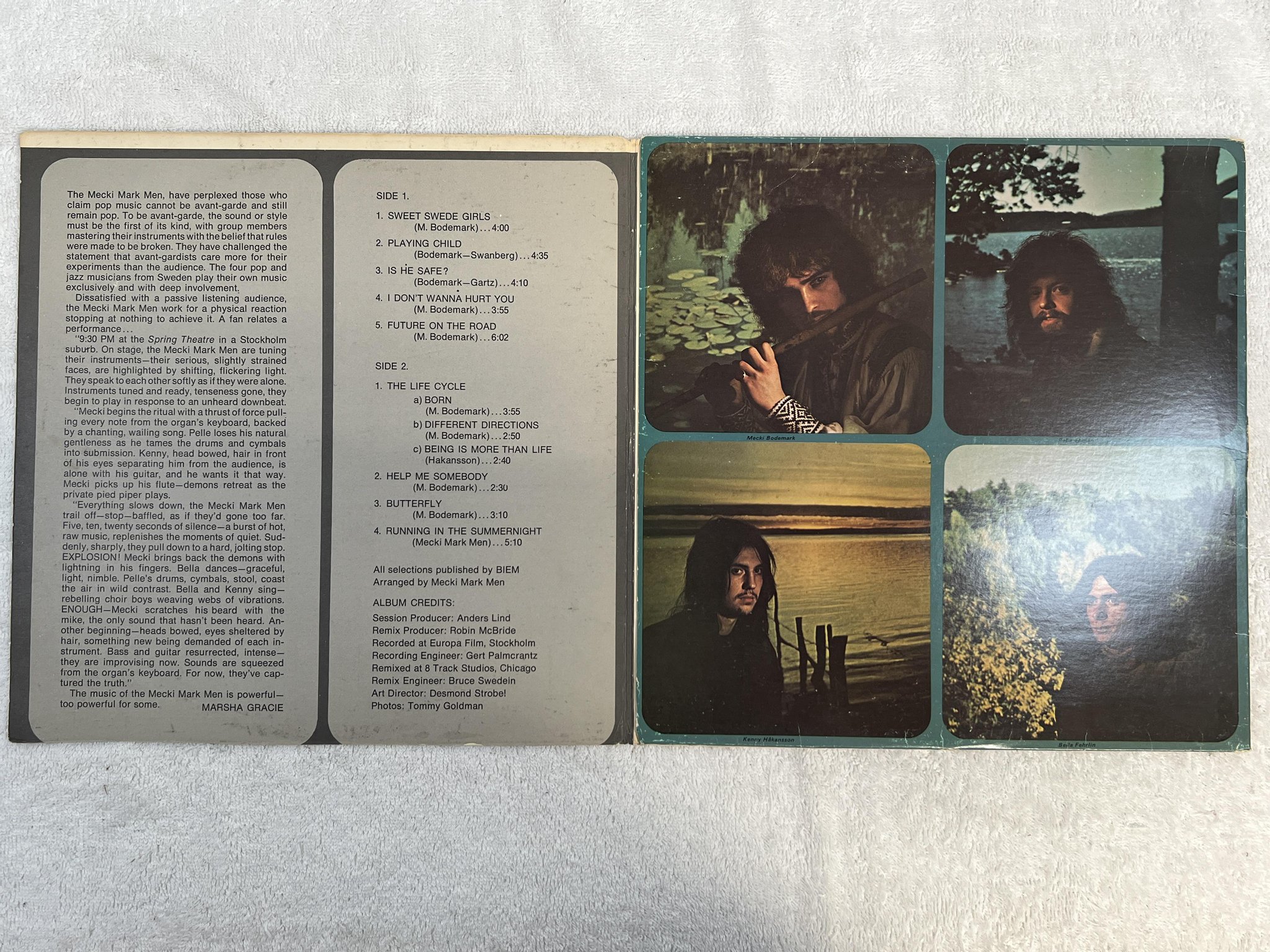 Omslagsbild för skivan MECKI MARK MEN Running In The Summer Night LP -69 US limelight LS 86068