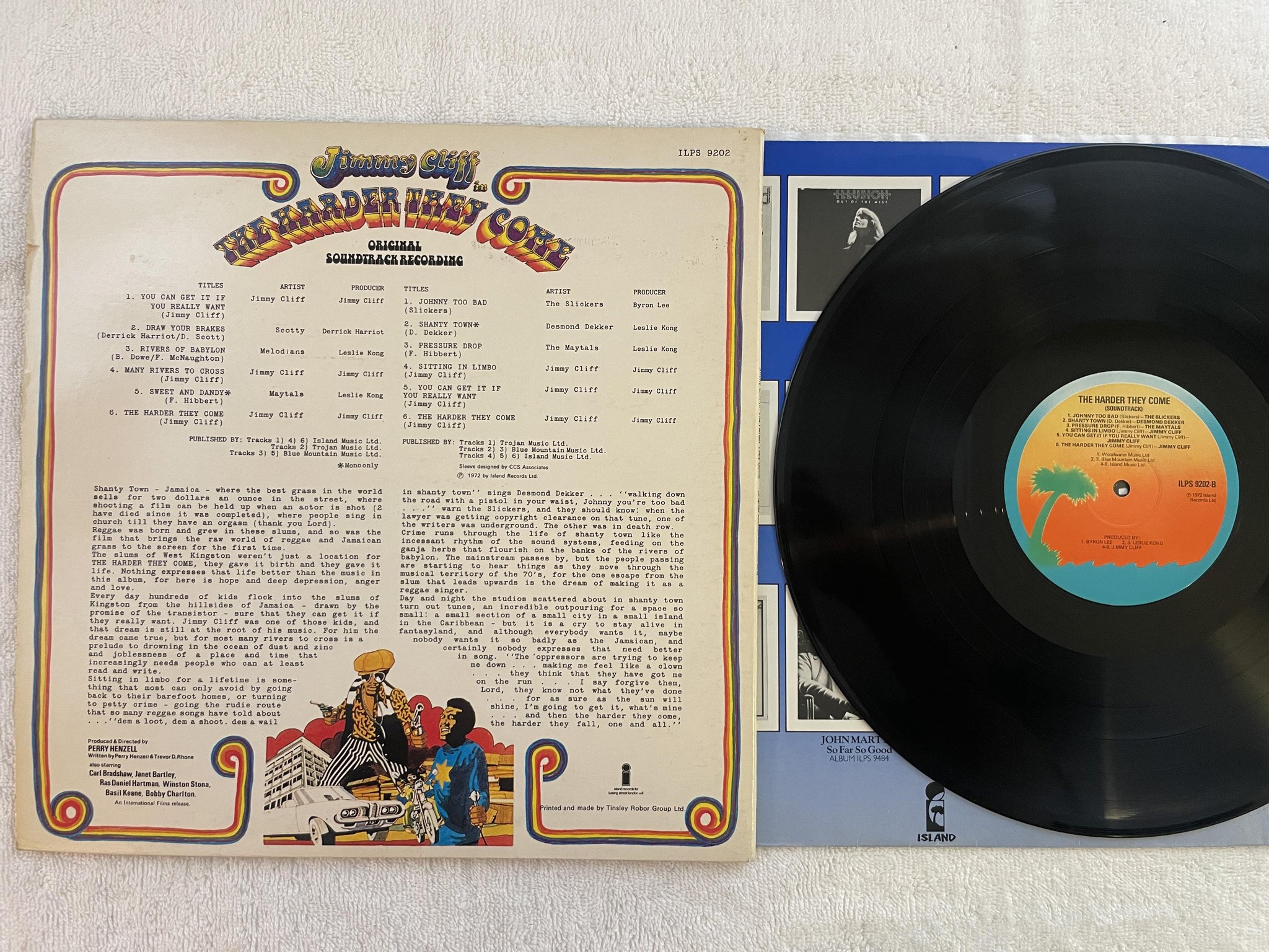 Omslagsbild för skivan THE HARDER THEY COME LP UK ISLAND ILPS 9202