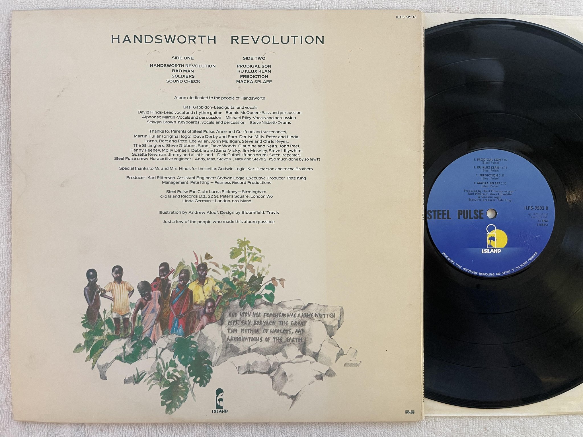 Omslagsbild för skivan STEEL PULSE handsworth revolution LP -78 ncb ISLAND ILPS 9502