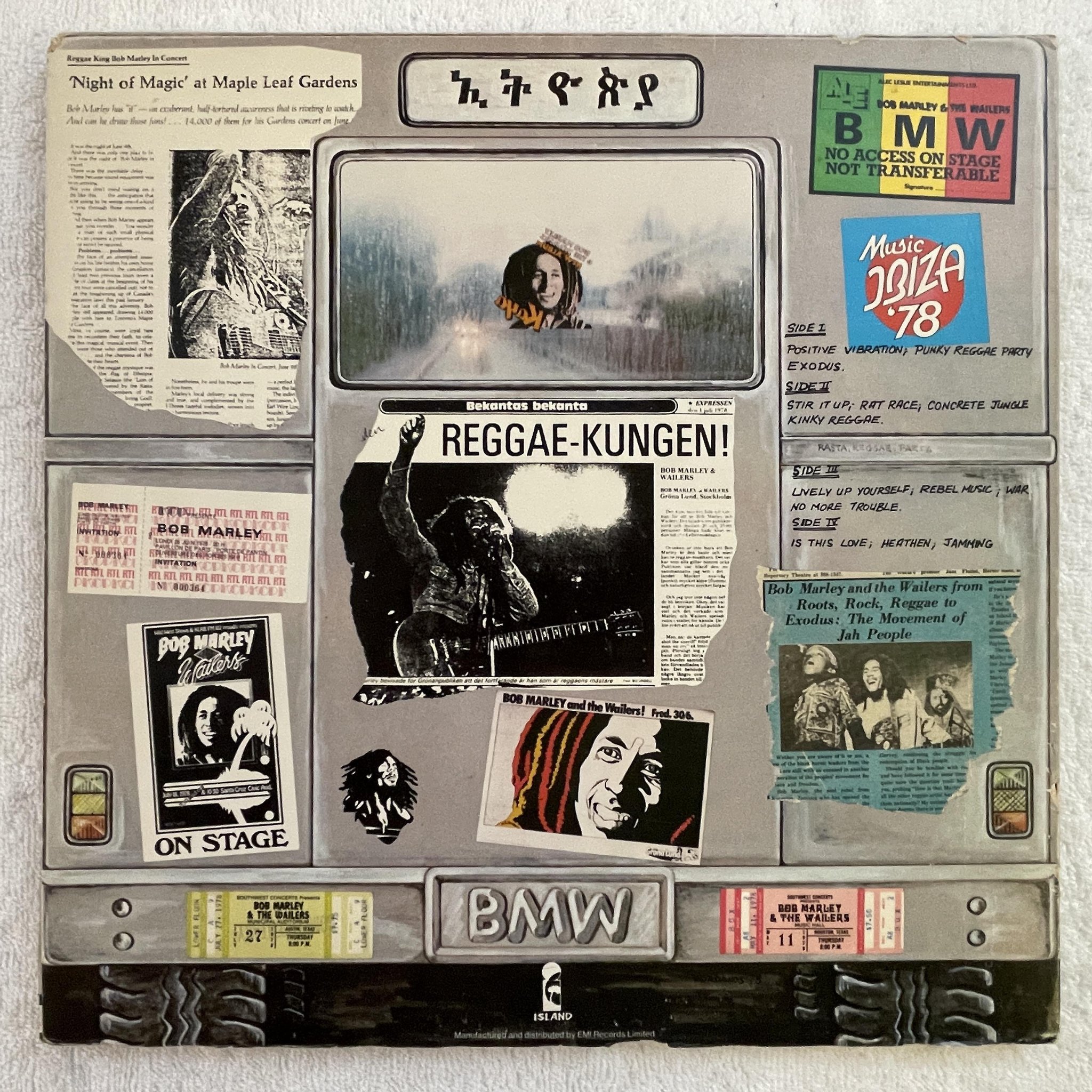 Omslagsbild för skivan BOB MARLEY & THE WAILERS Babylon by bus 2xLP -78 ISLAND ISLD 11