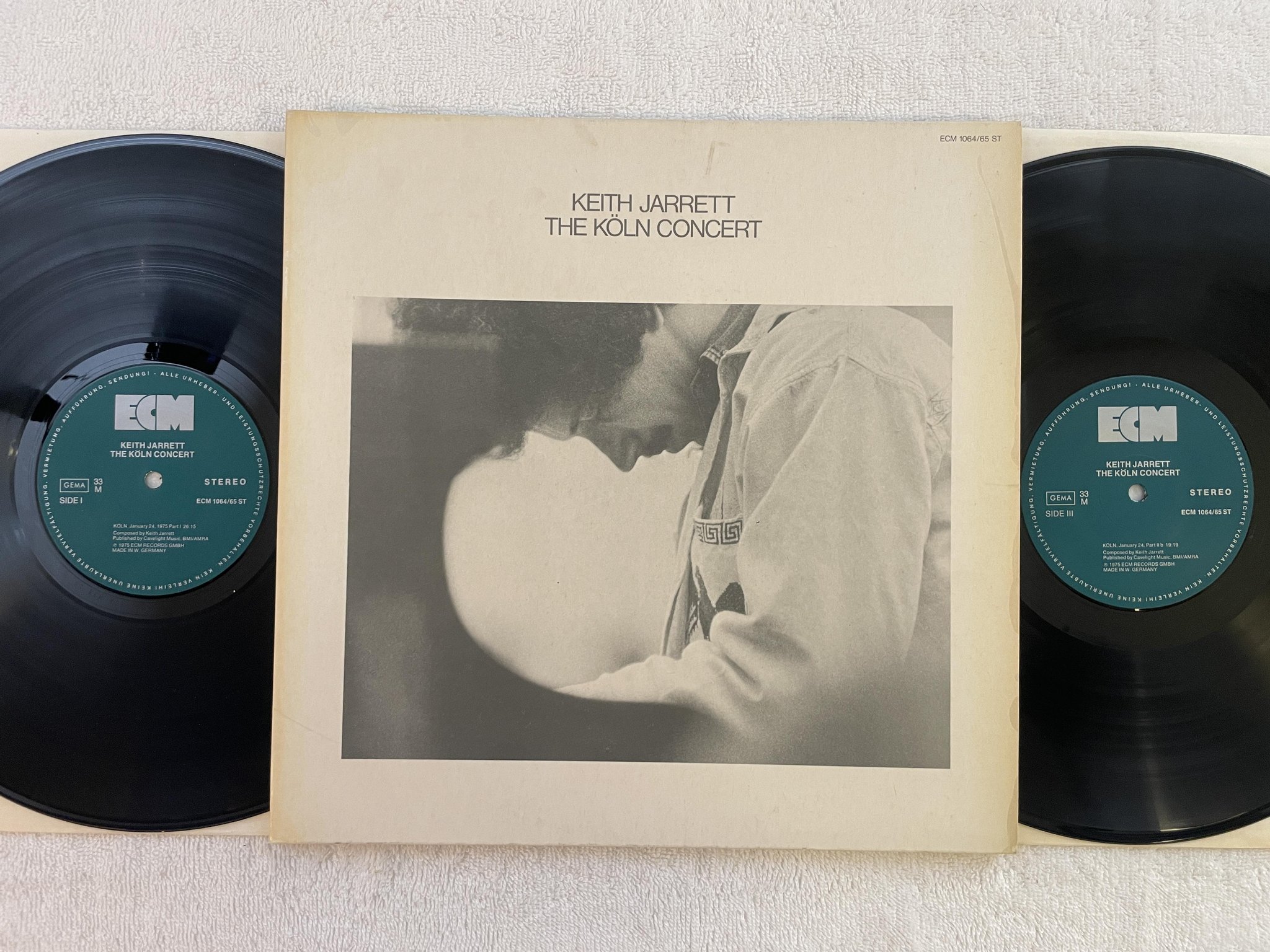 Omslagsbild för skivan KEITH JARRETT the Köln concerts 2xLP -77 Ger ECM 1064/65 ST