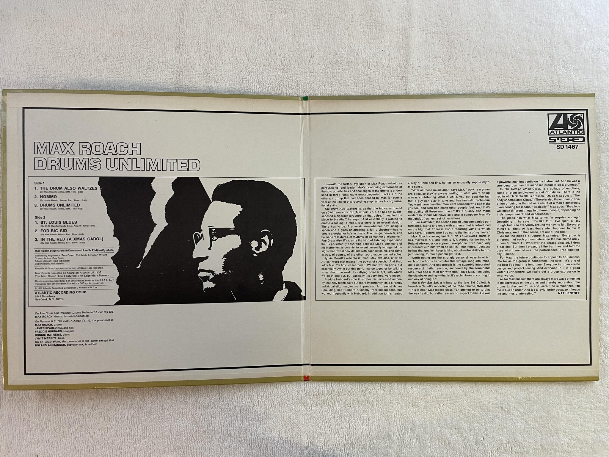 Omslagsbild för skivan MAX ROACH drums unlimited LP US ATLANTIC SD 1467