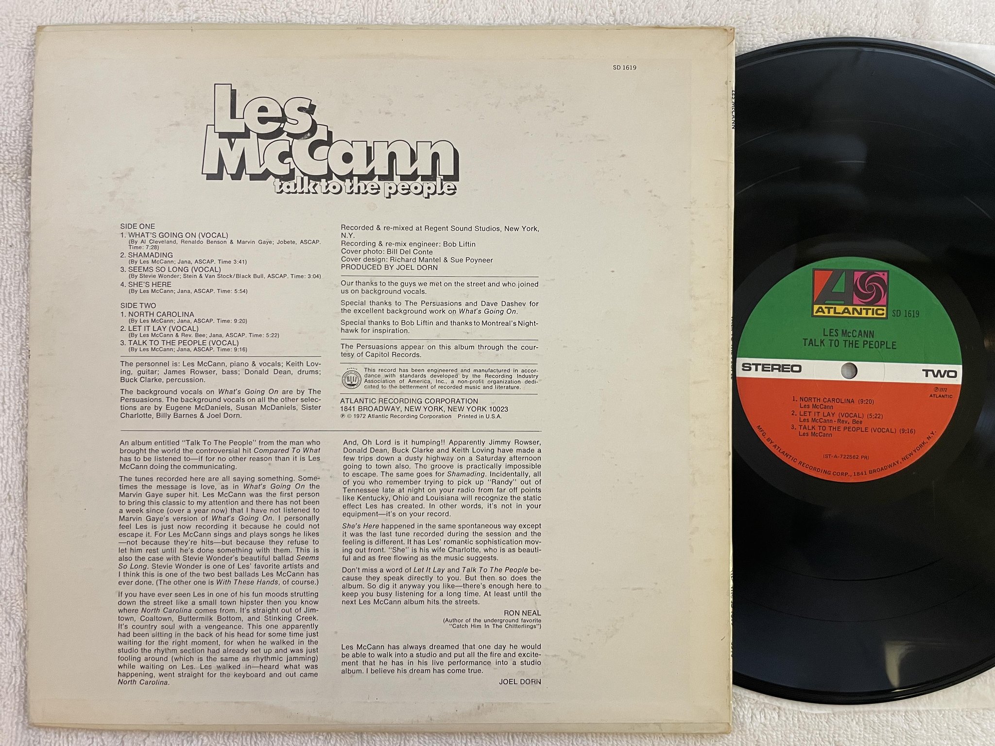 Omslagsbild för skivan LES McCANN talk to the people LP -72 US ATLANTIC SD 1619