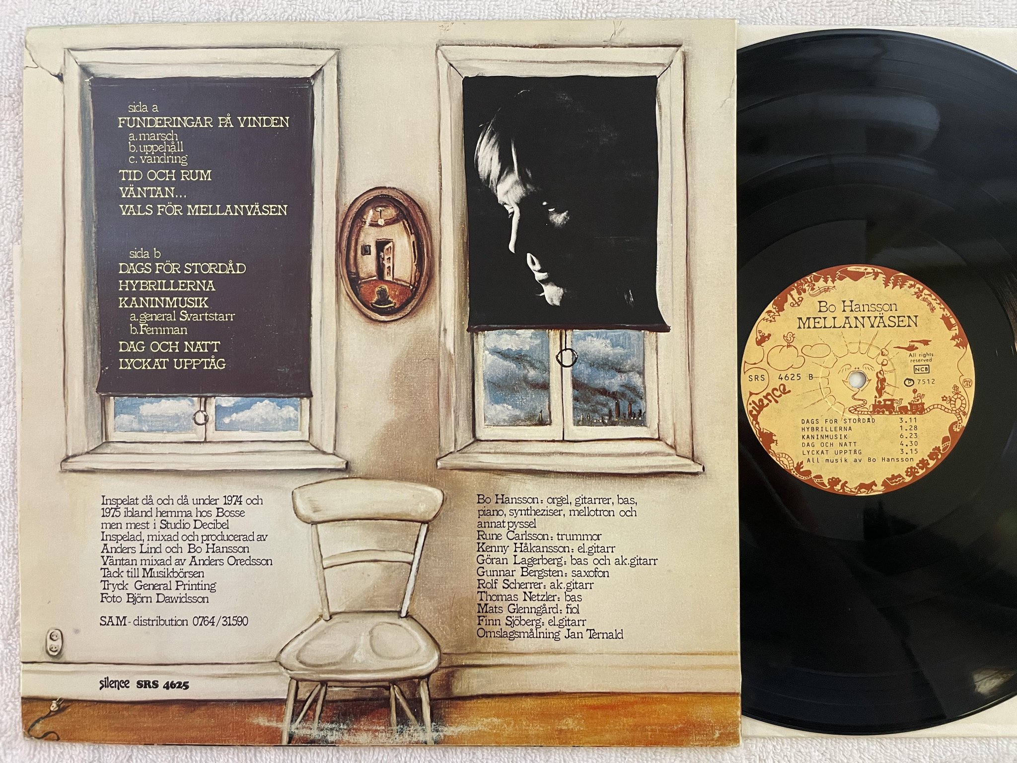 Omslagsbild för skivan BO HANSSON mellanväsen LP -75 Swe SILENCE SRS 4625