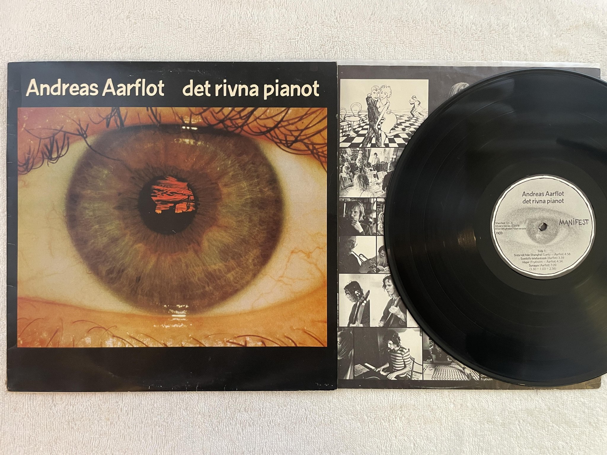 Omslagsbild för skivan ANDREAS AARFLOT det rivna pianot LP -78 Swe MANIFEST 12