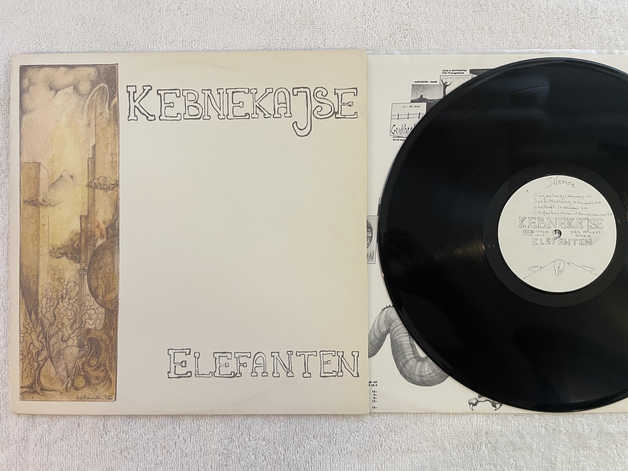 Omslagsbild för skivan KEBNEKAJSE elefanten LP -77 Swe SILENCE SRS 4642