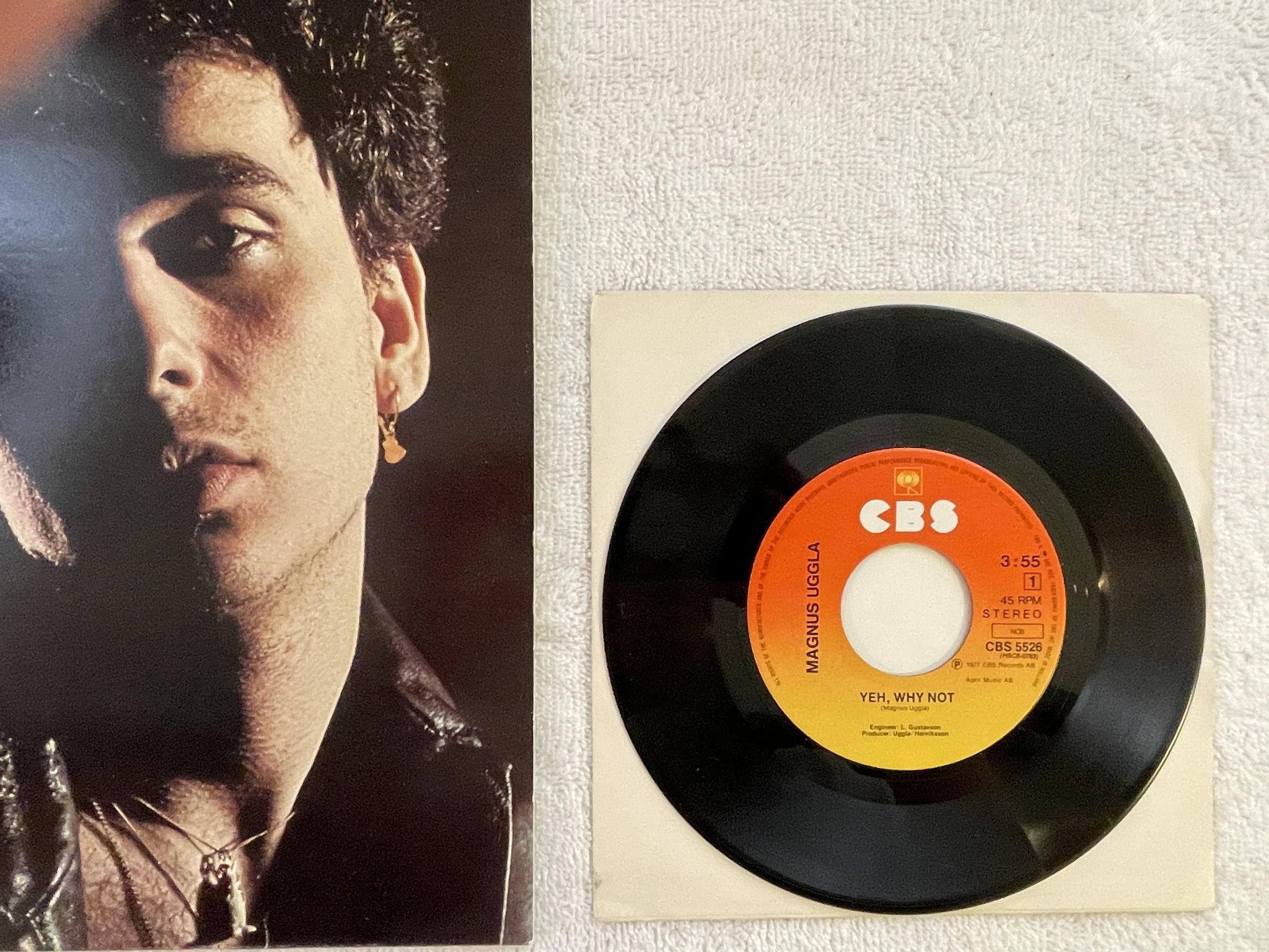 Omslagsbild för skivan MAGNUS UGGLA Va Ska Man Ta Livet Av Sig.. LP + 7" -77 Swe CBS 82191