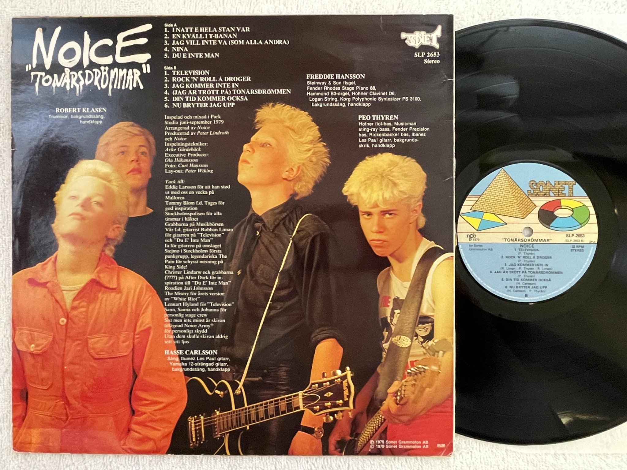 Omslagsbild för skivan NOICE Tonårsdrömmar LP -79 Swe SONET SLP 2653