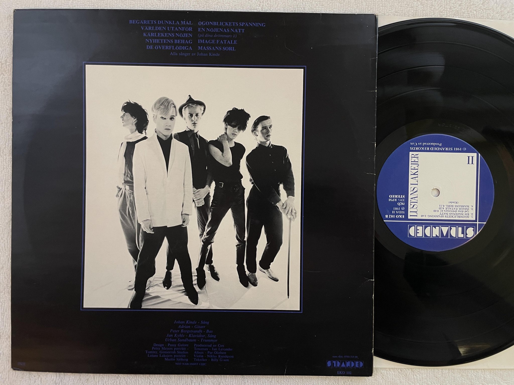 Omslagsbild för skivan LUSTANS LAKEJER LP -81 Swe STRANDED EKO 102