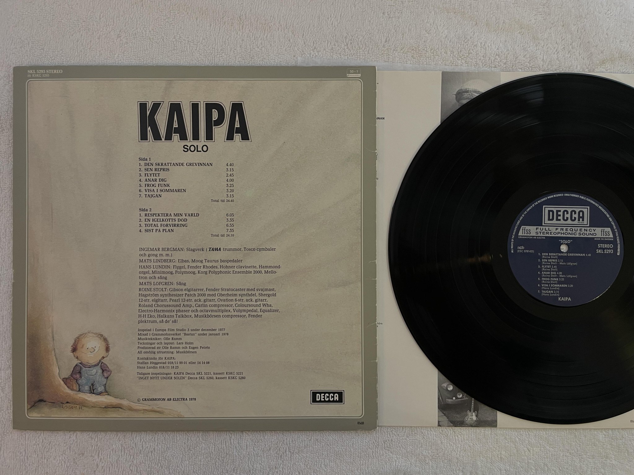 Omslagsbild för skivan KAIPA solo LP -78 Swe DECCA SKL 5293