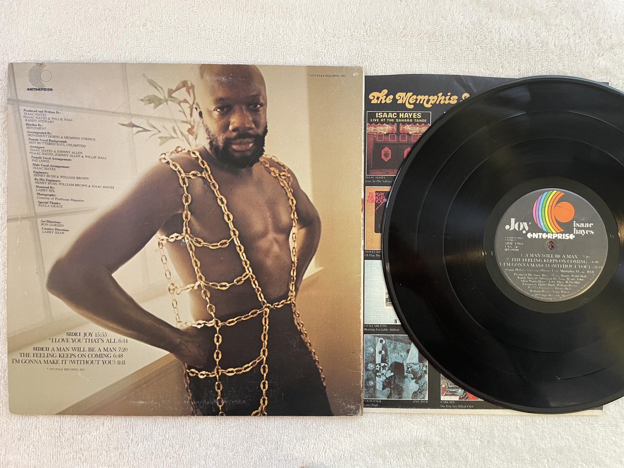 Omslagsbild för skivan ISAAC HAYES joy LP -73 ENTERPRISE ENS 5007