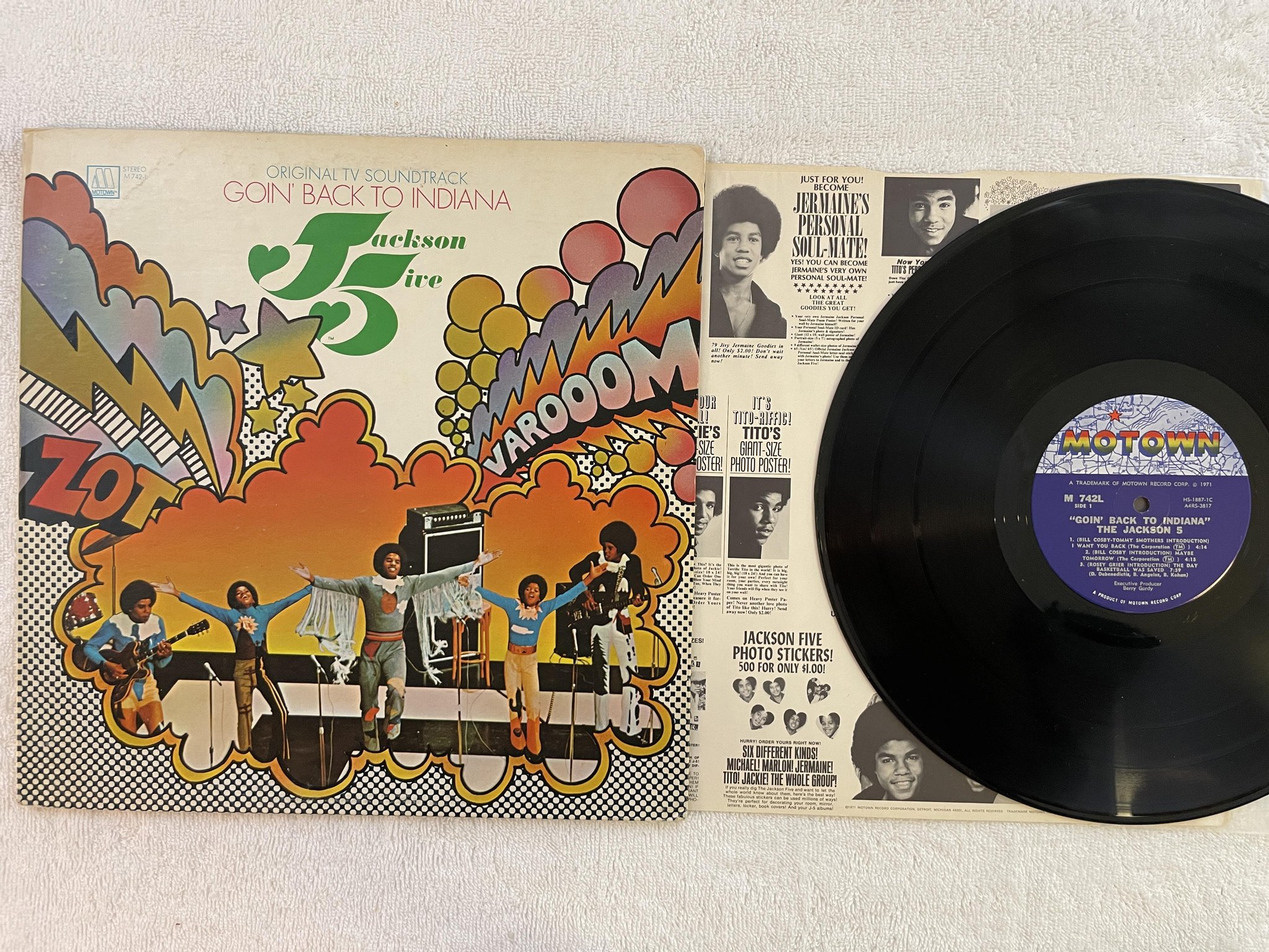 Omslagsbild för skivan JACKSON 5 goin back to Indiana LP -71 US MOTOWN M 742L