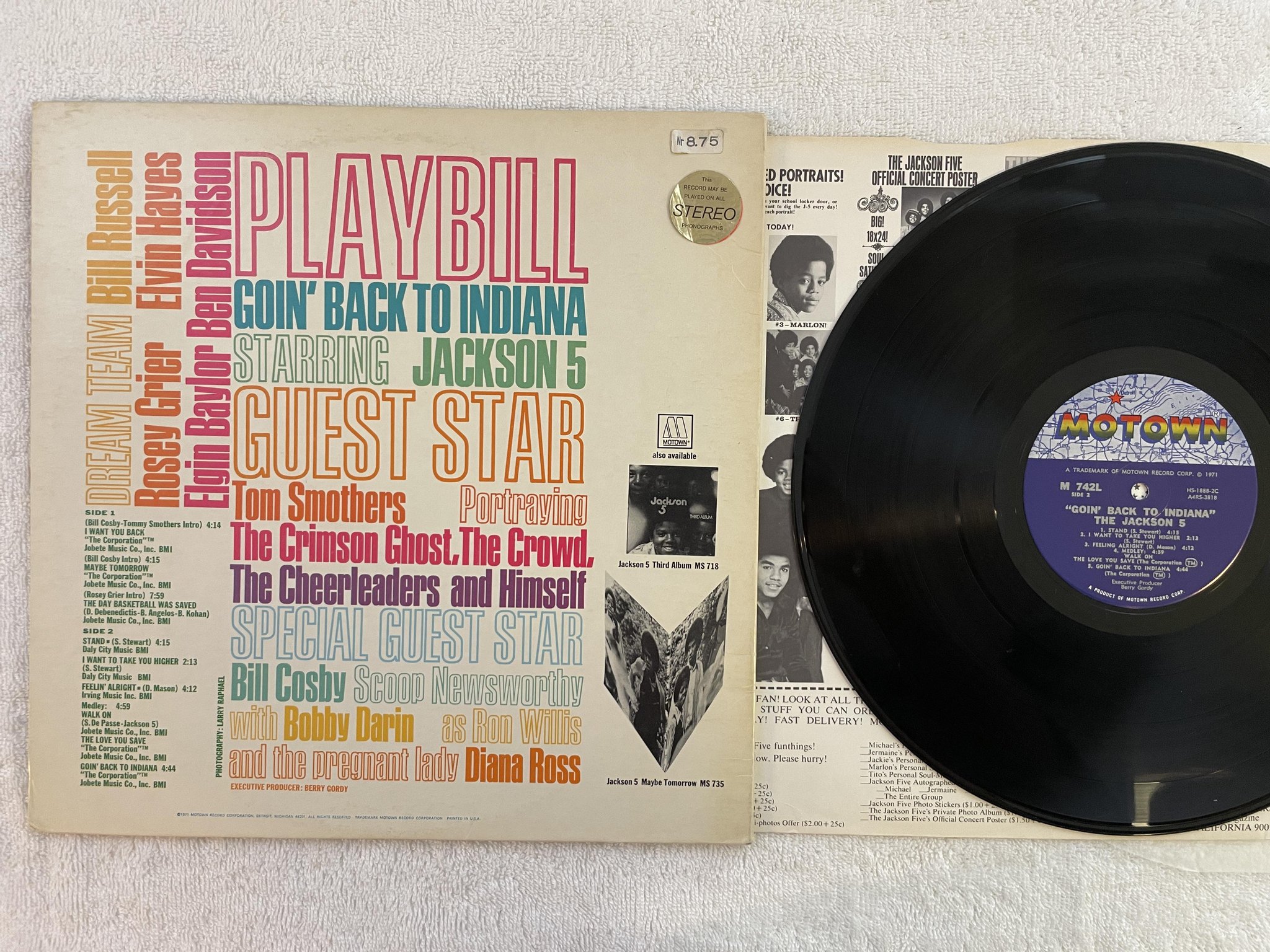 Omslagsbild för skivan JACKSON 5 goin back to Indiana LP -71 US MOTOWN M 742L