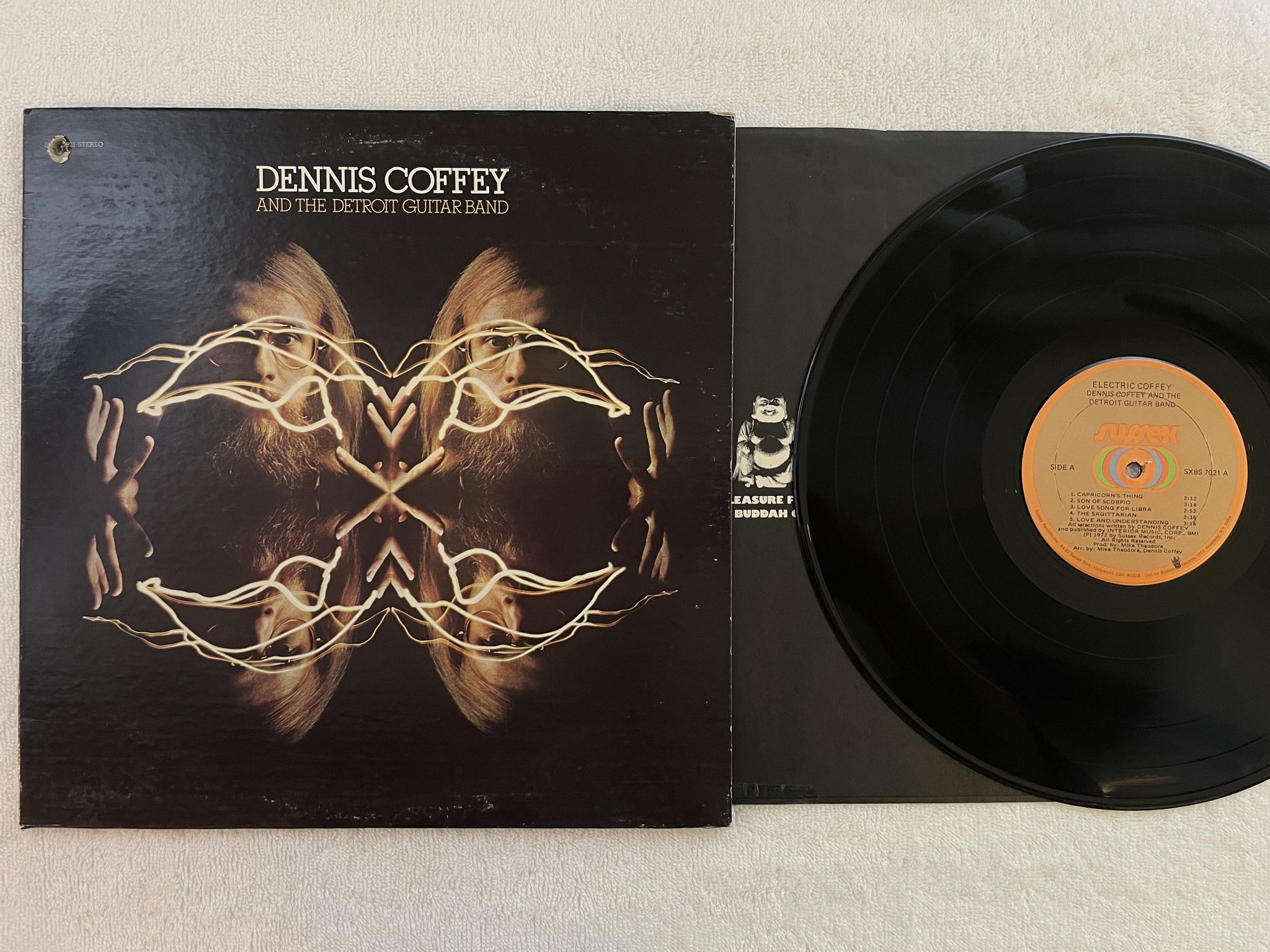 Omslagsbild för skivan DENNIS COFFEY electric Coffey LP -72 US SUSSEX SXBS 7021 ** son of scorpio **