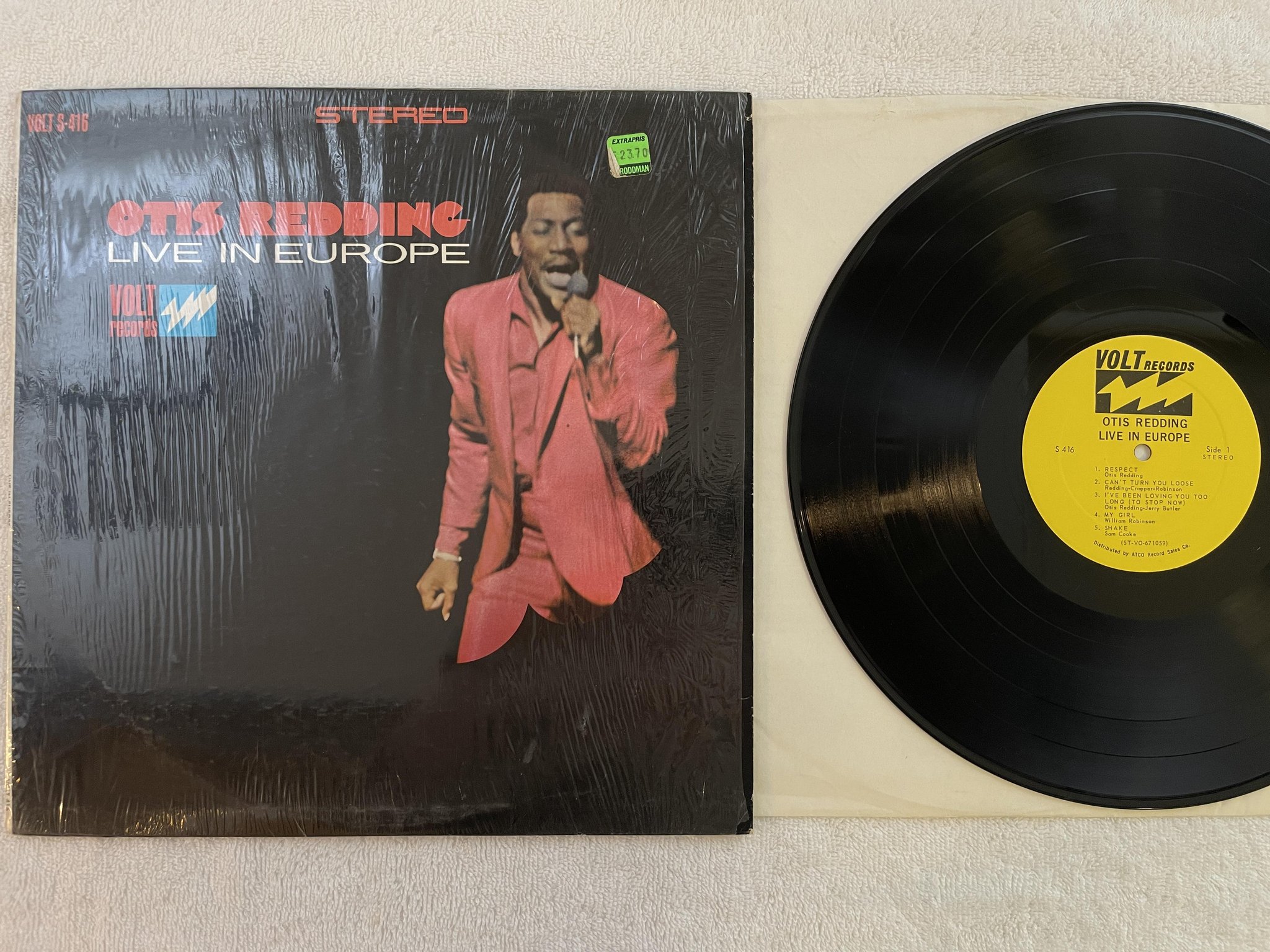 Omslagsbild för skivan OTIS REDDING live in Europe LP US STAX S 416