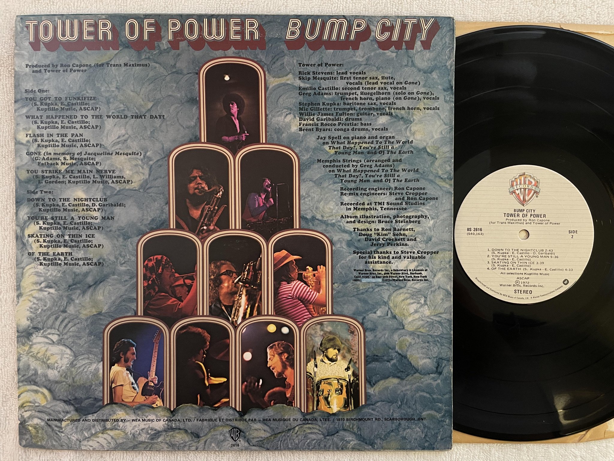 Omslagsbild för skivan TOWER OF POWER bump city LP Can WARNER BS 2616