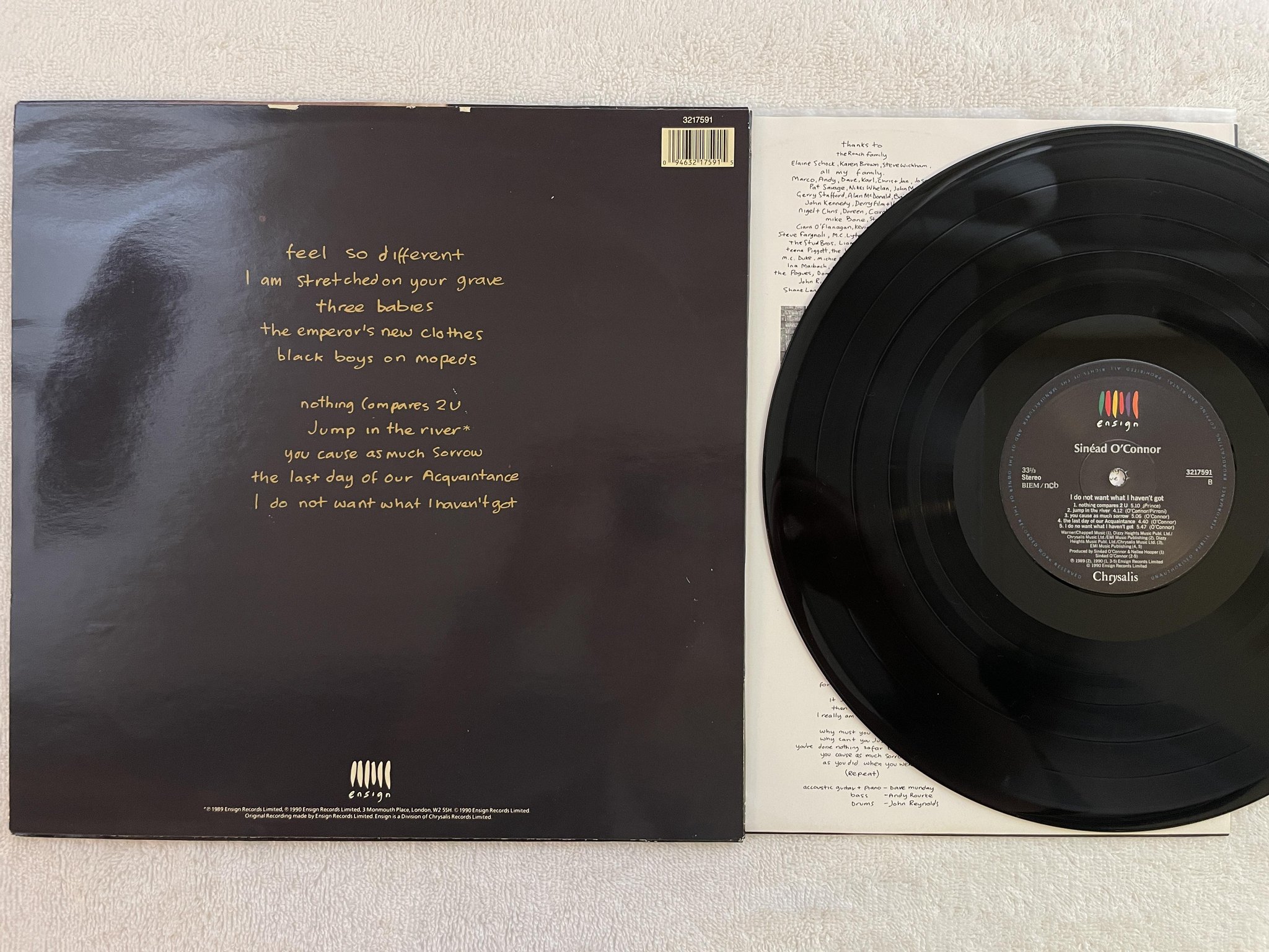 Omslagsbild för skivan SINEAD O'CONNOR I do not want what I haven't got LP -90 ncb ENSIGN 3217591