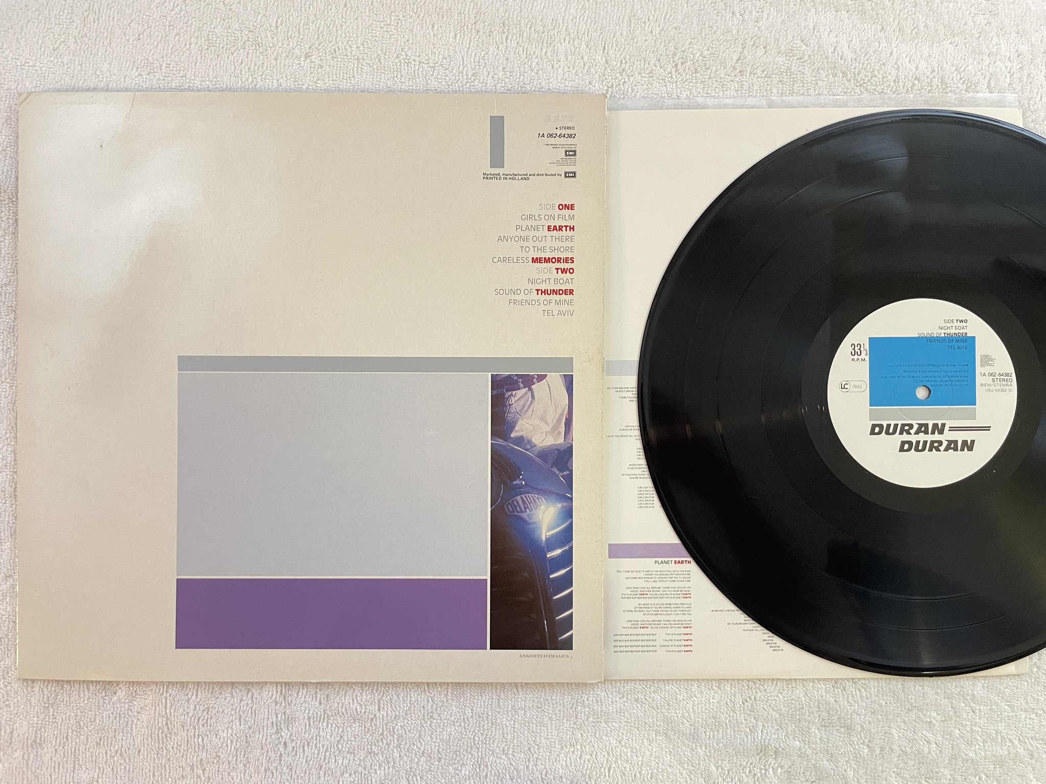 Omslagsbild för skivan DURAN DURAN s/t LP -84 EMI 1A 062-64382