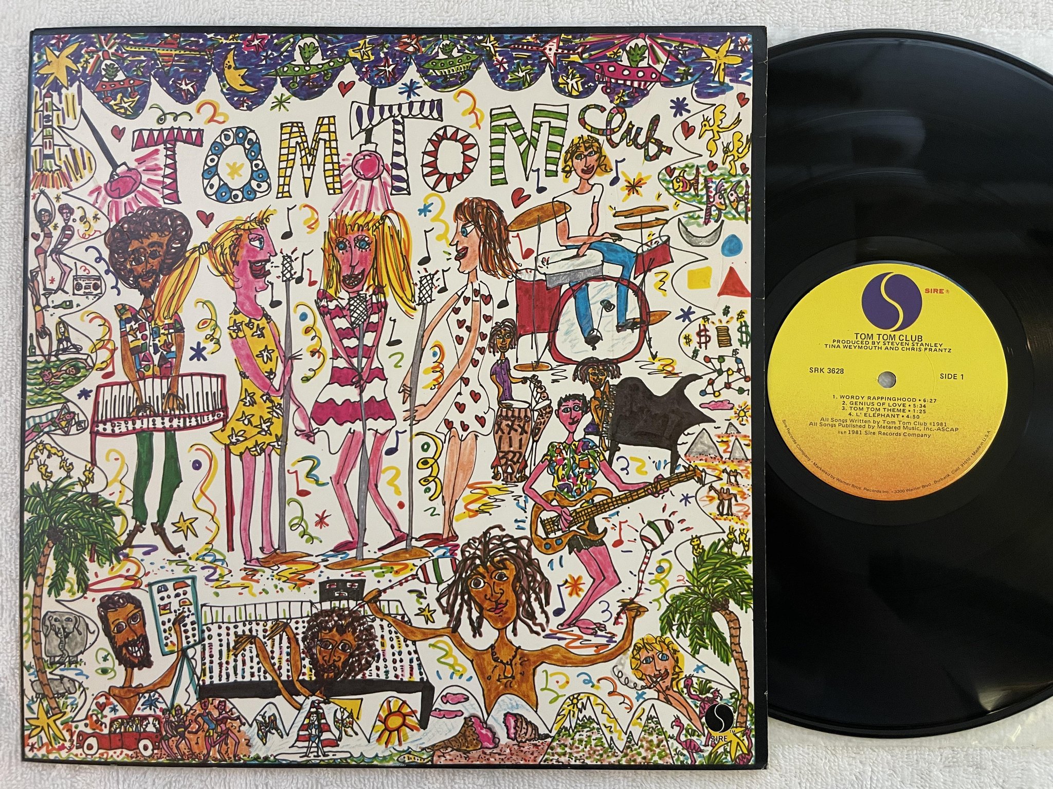 Omslagsbild för skivan TOM TOM CLUB s/t LP -81 US SIRE SRK 3628 ** Genius of love ***