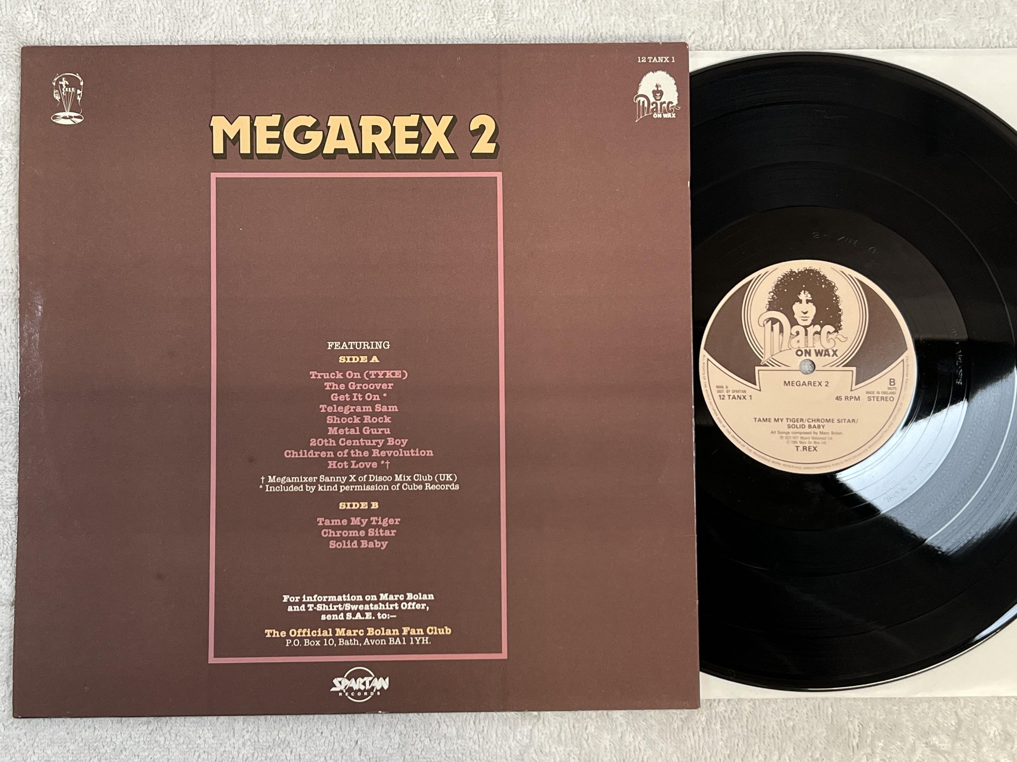Omslagsbild för skivan T. REX megarex 2 12"ep MARC ON WAX 12TANX1