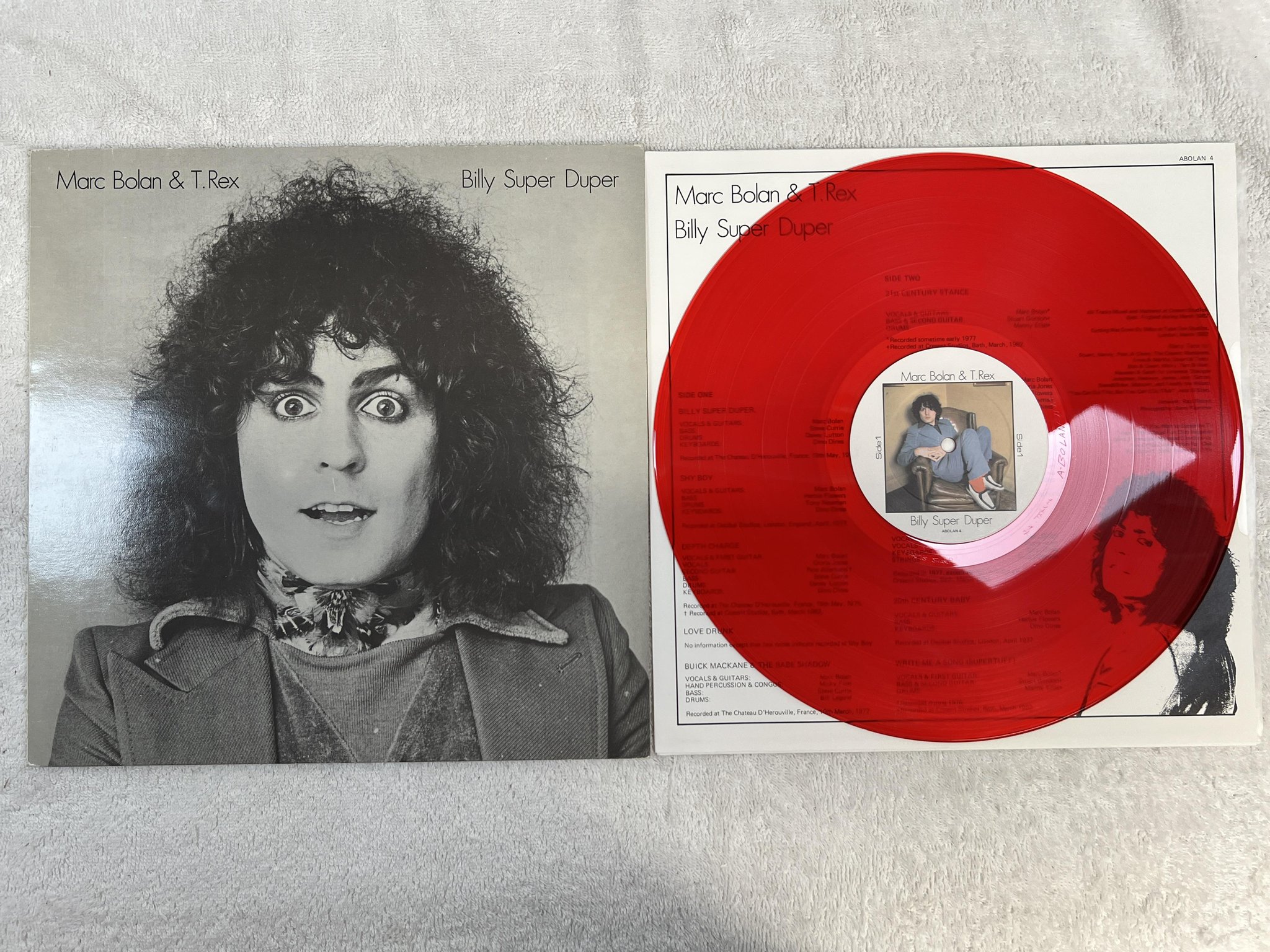 Omslagsbild för skivan MARC BOLAN & T. REX Billy super duper LP -82 UK MARC ON WAX ABOLAN 4