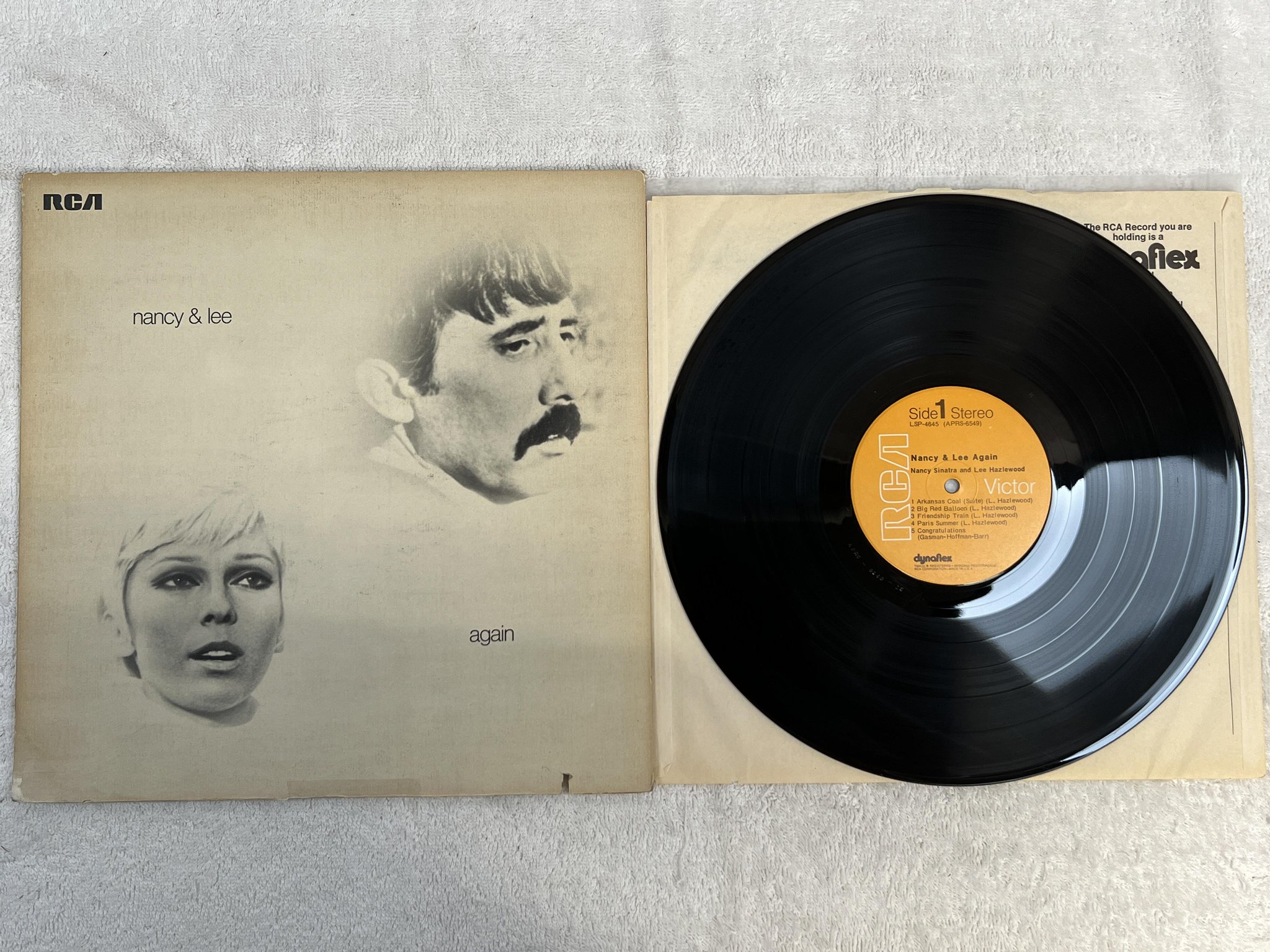 Omslagsbild för skivan NANCY SINATRA & LEE HAZLEWOOD again LP -72 US RCA LSP 4645