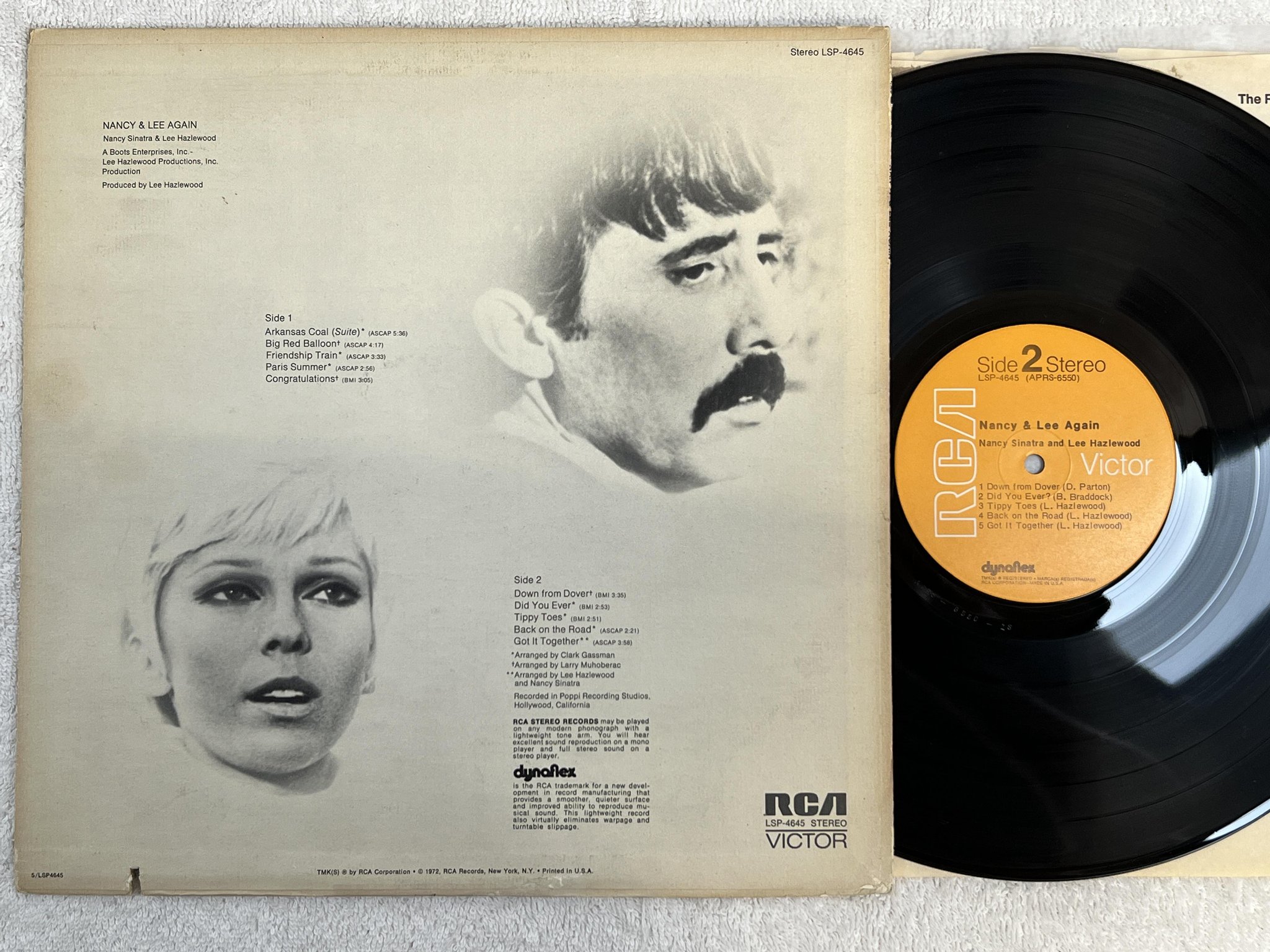 Omslagsbild för skivan NANCY SINATRA & LEE HAZLEWOOD again LP -72 US RCA LSP 4645