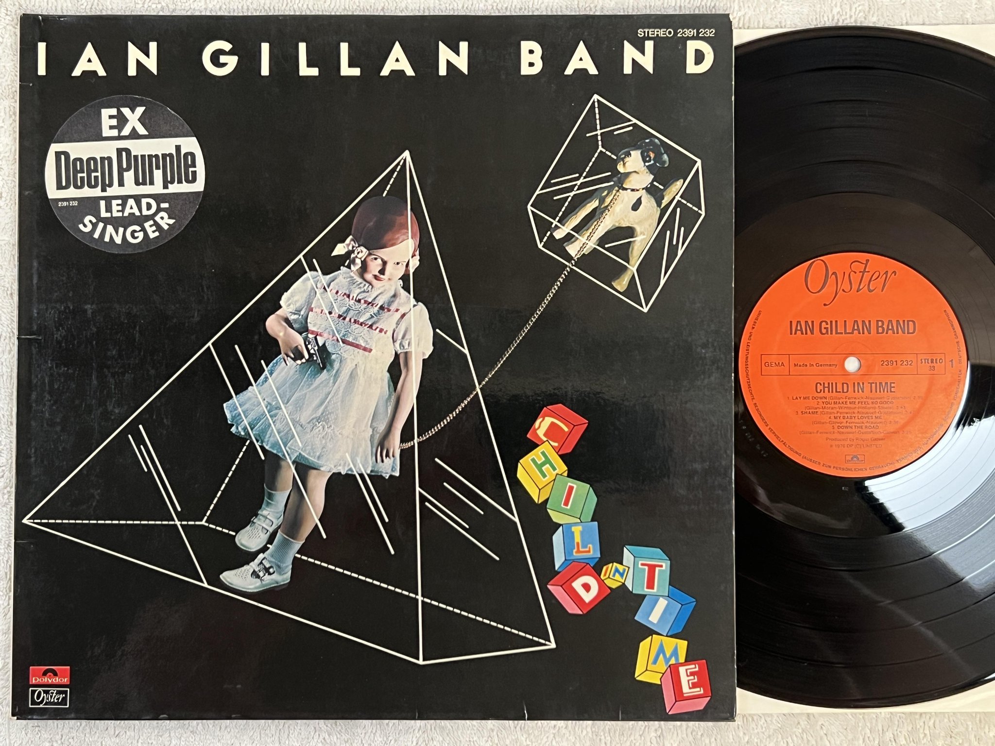 Omslagsbild för skivan IAN GILLAN BAND child in time LP -76 Ger OYSTER 2391232