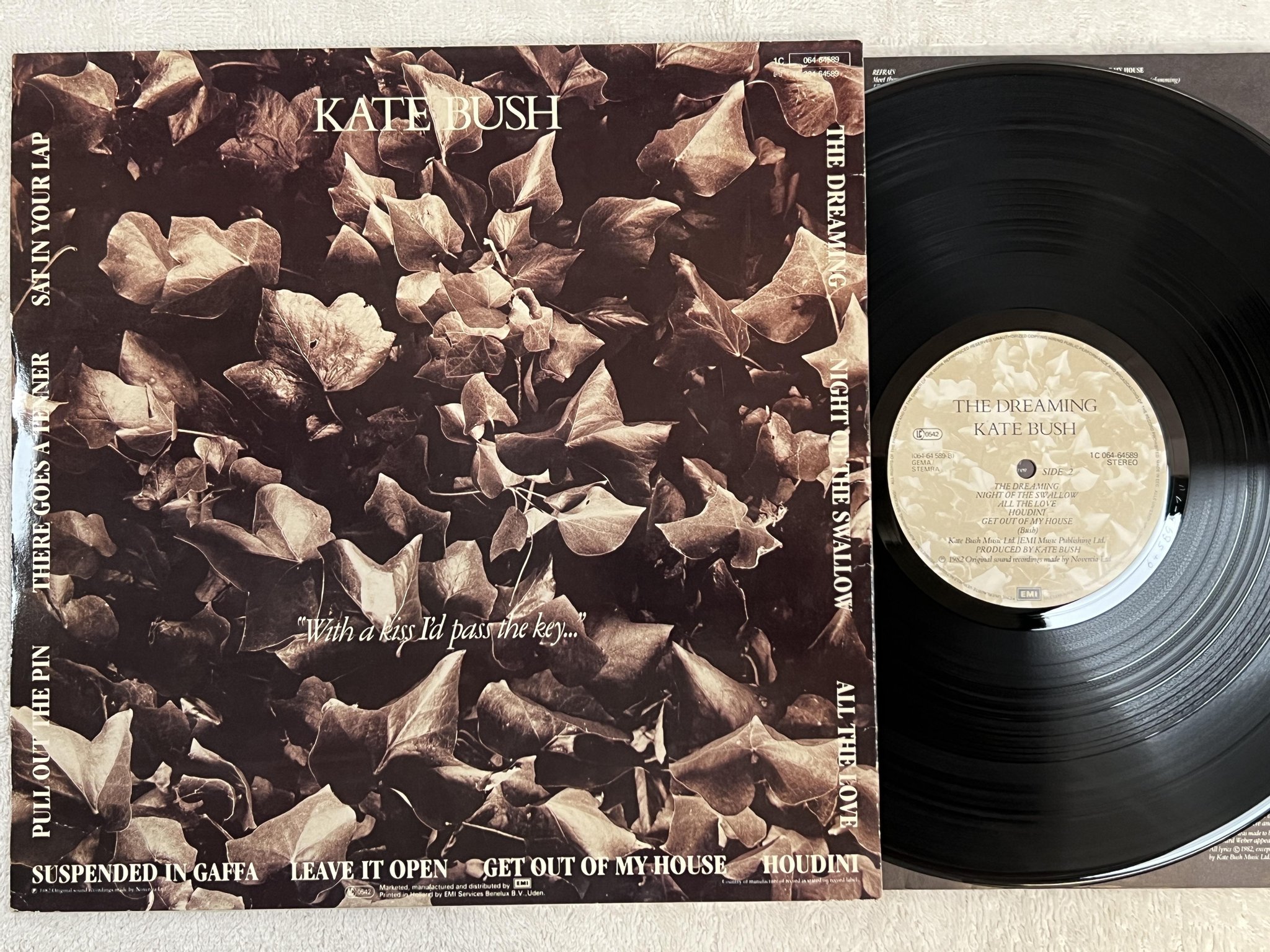 Omslagsbild för skivan KATE BUSH the dreaming LP -82 Hol EMI 1C 064-64589