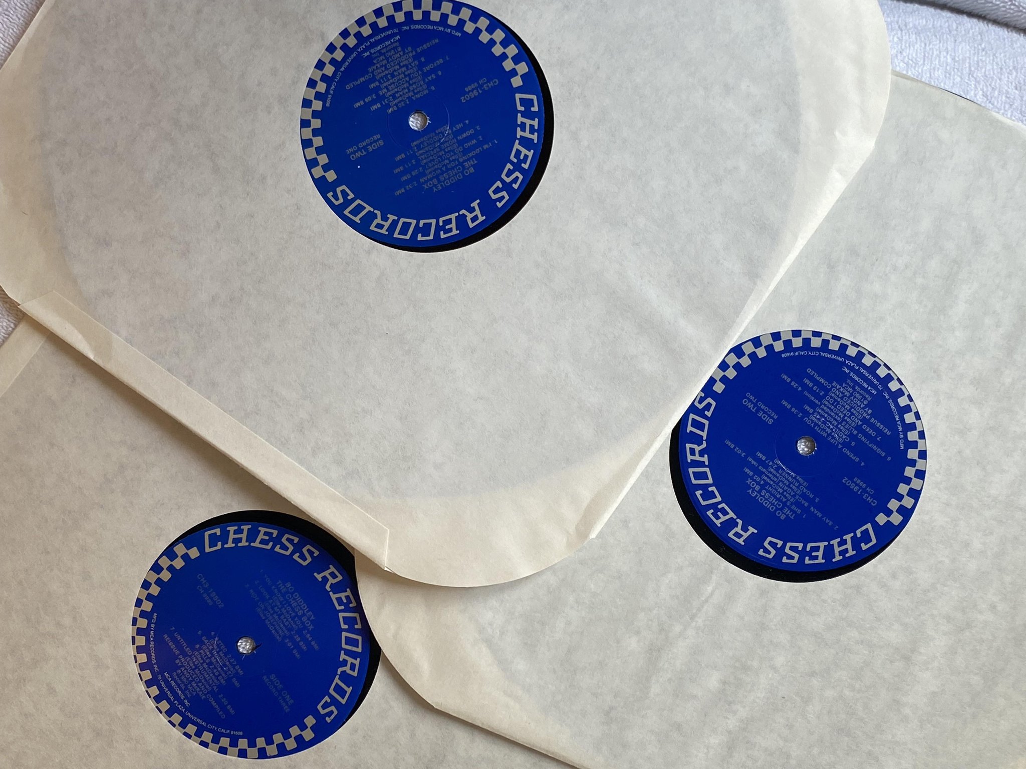 Omslagsbild för skivan BO DIDDLEY The Chess Box 3xLP -90 US CHESS CH3-19502