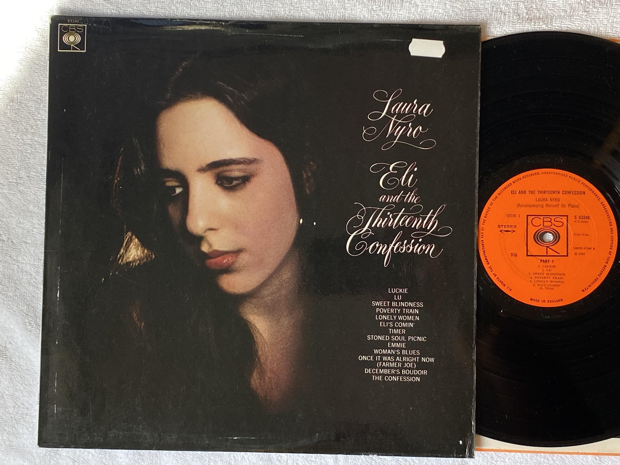 Omslagsbild för skivan LAURA NYRO Eli And The Thirteenth Confession LP -68 UK CBS 63346