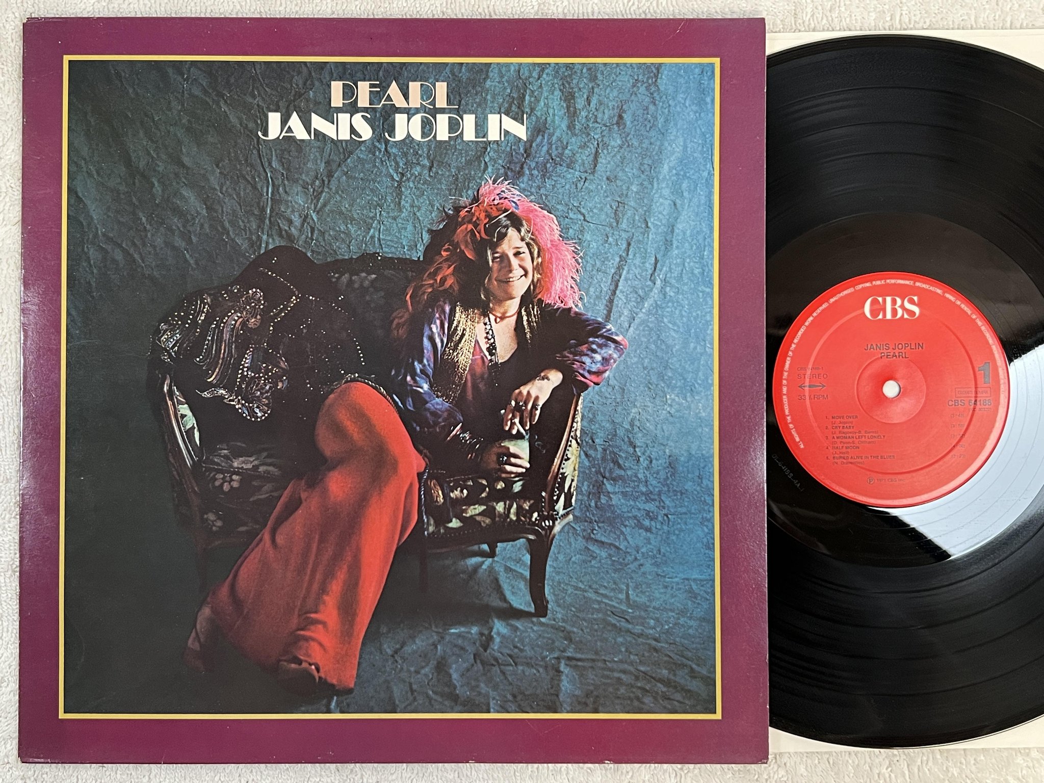 Omslagsbild för skivan JANIS JOPLIN pearl LP re Hol CBS 64188