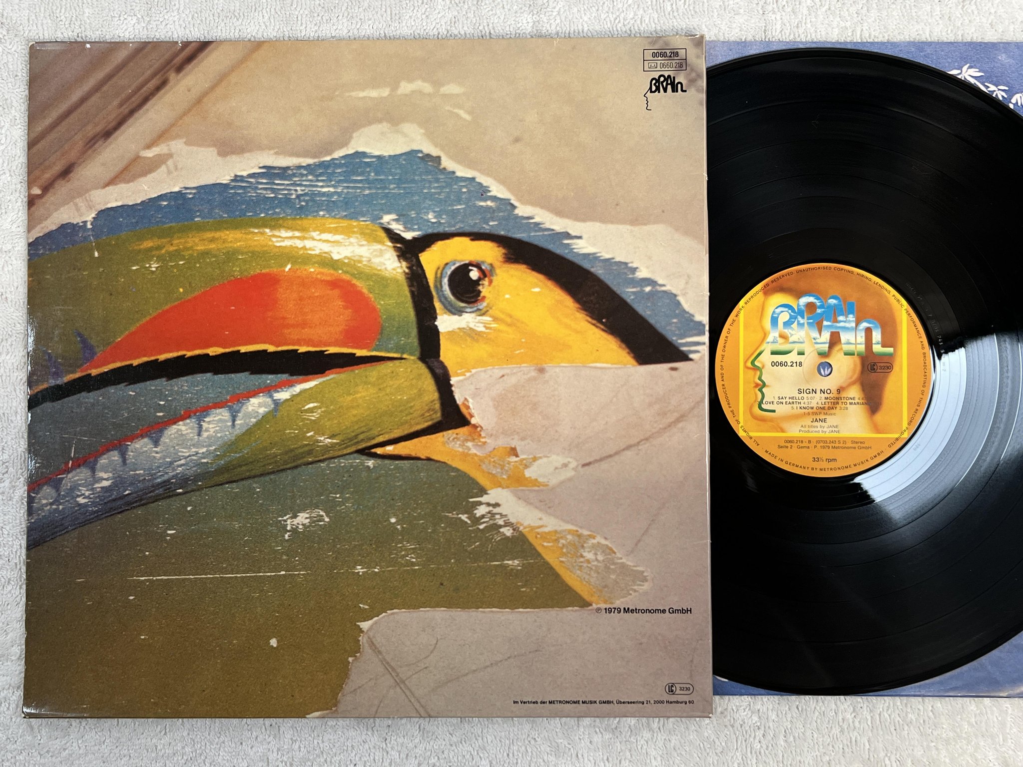 Omslagsbild för skivan JANE sign no 9 LP -79 Ger BRAIN 0060218