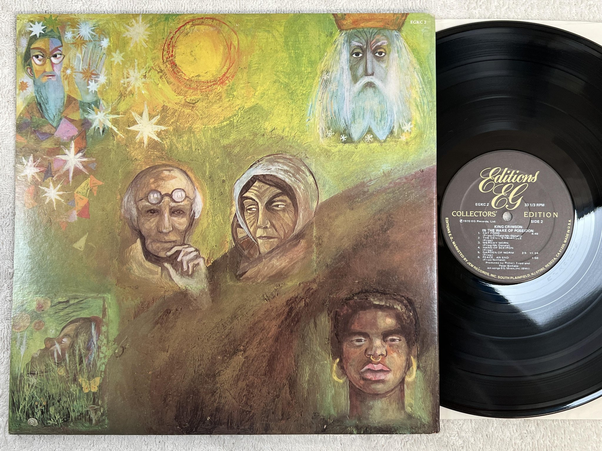 Omslagsbild för skivan KING CRIMSON in the wake of poseidon LP re US EDITIONS EG EGKC 2