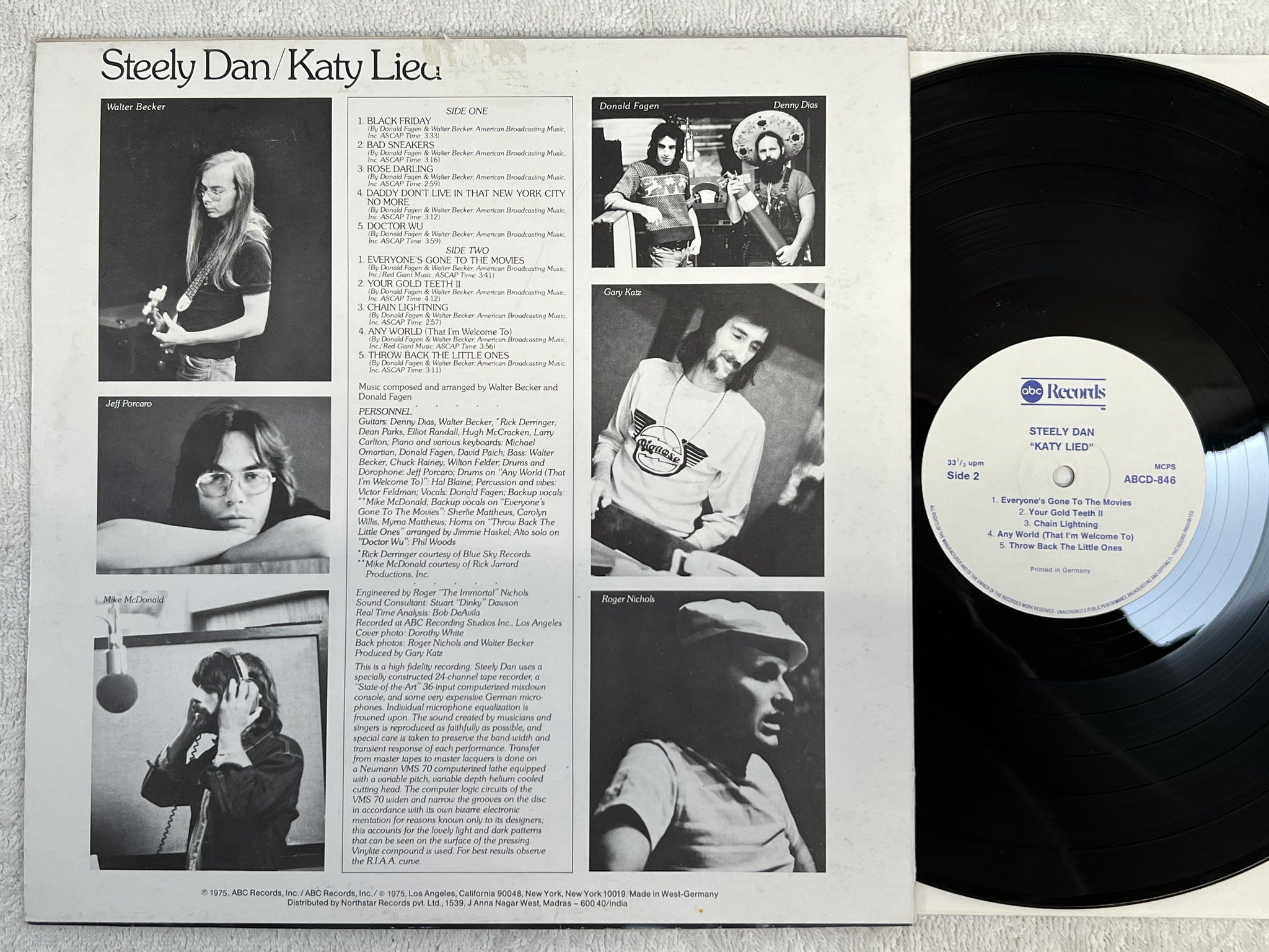 Omslagsbild för skivan STEELY DAN Katy lied LP Ger ABC RECORDS ABCD 846