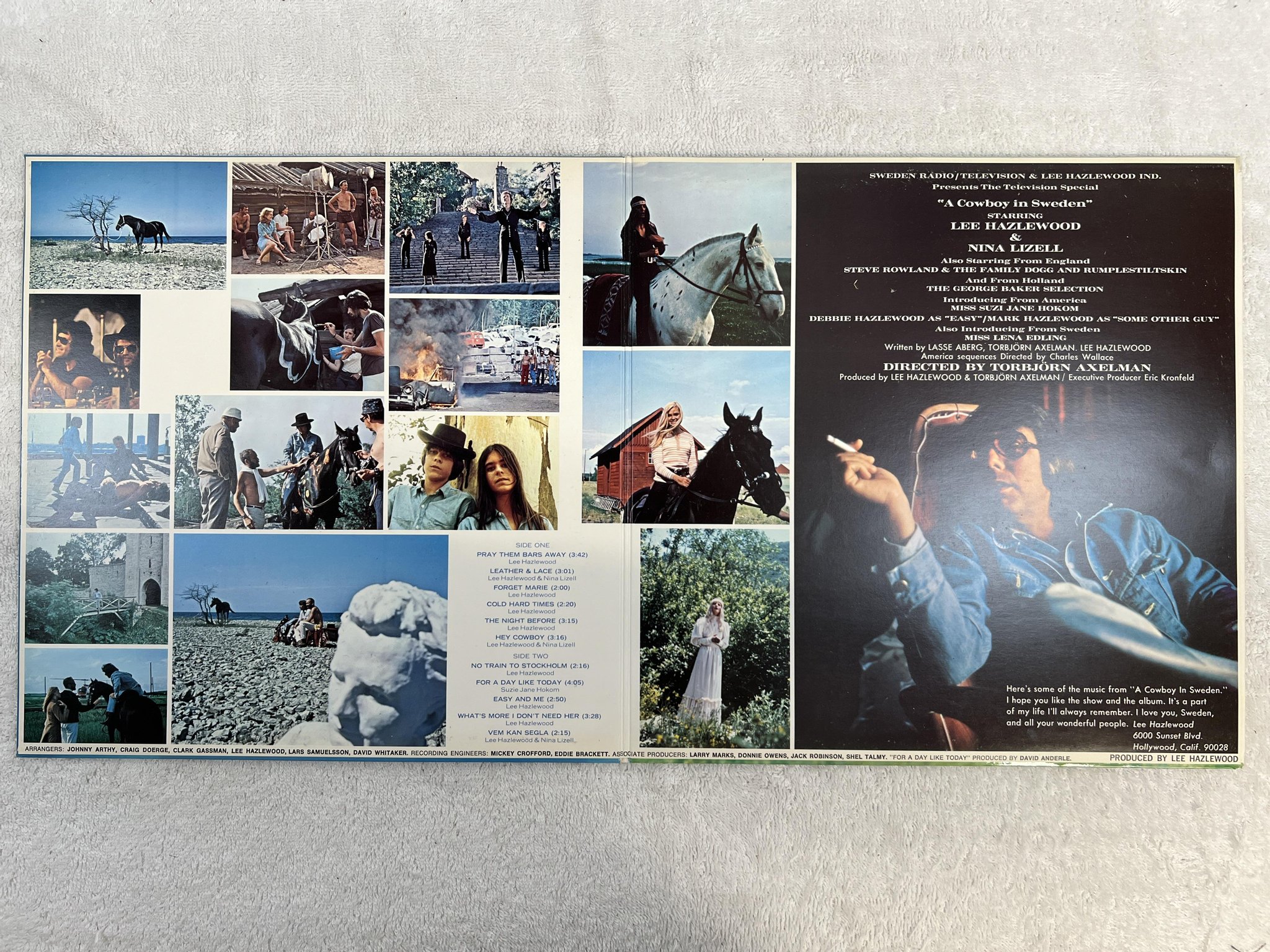 Omslagsbild för skivan LEE HAZLEWOOD cowboy in Sweden LP -70 ncb LHI 3101