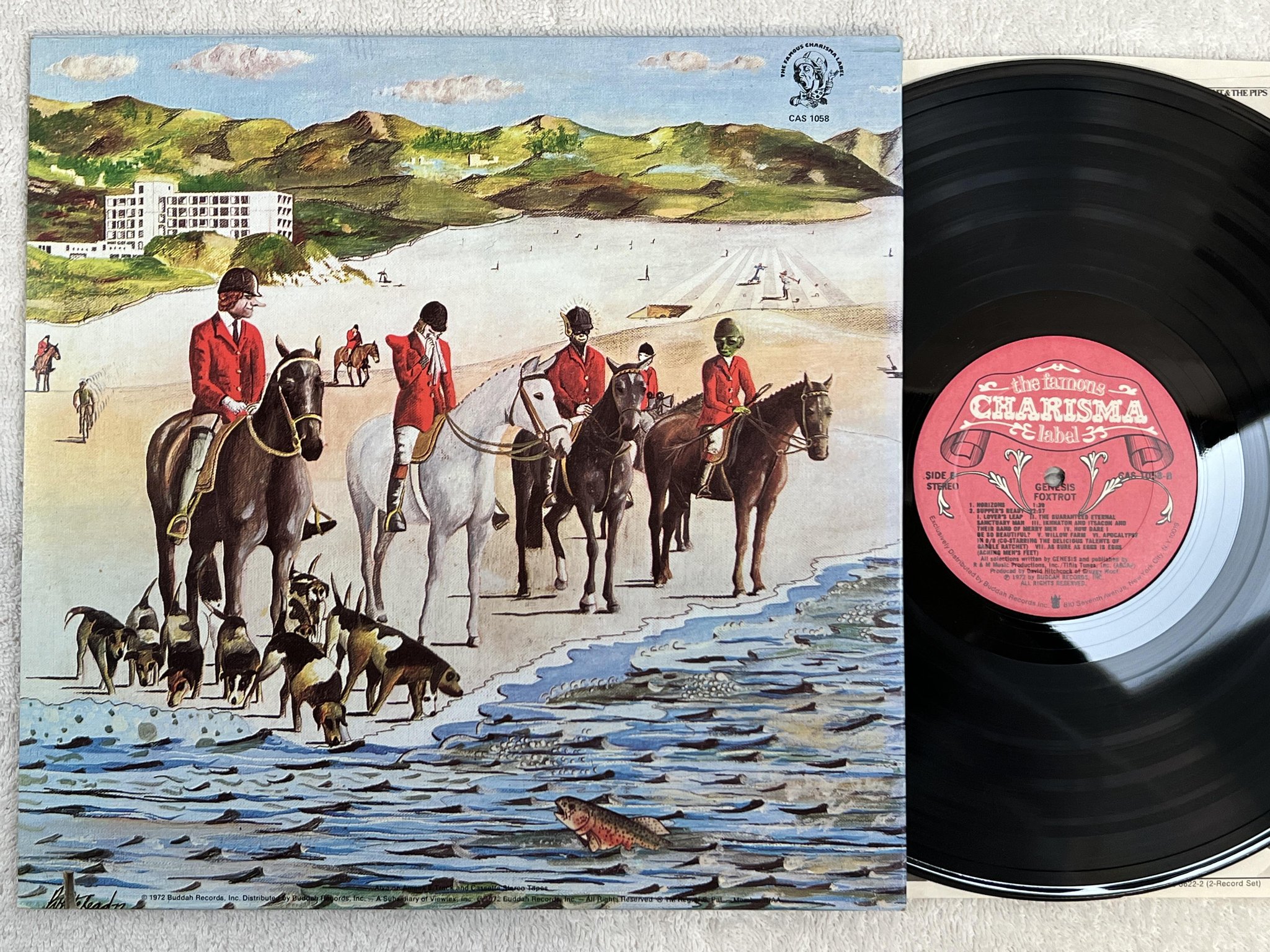 Omslagsbild för skivan GENESIS foxtrot LP -72 US THE FAMOUS CHARISMA LABEL CAS 1058