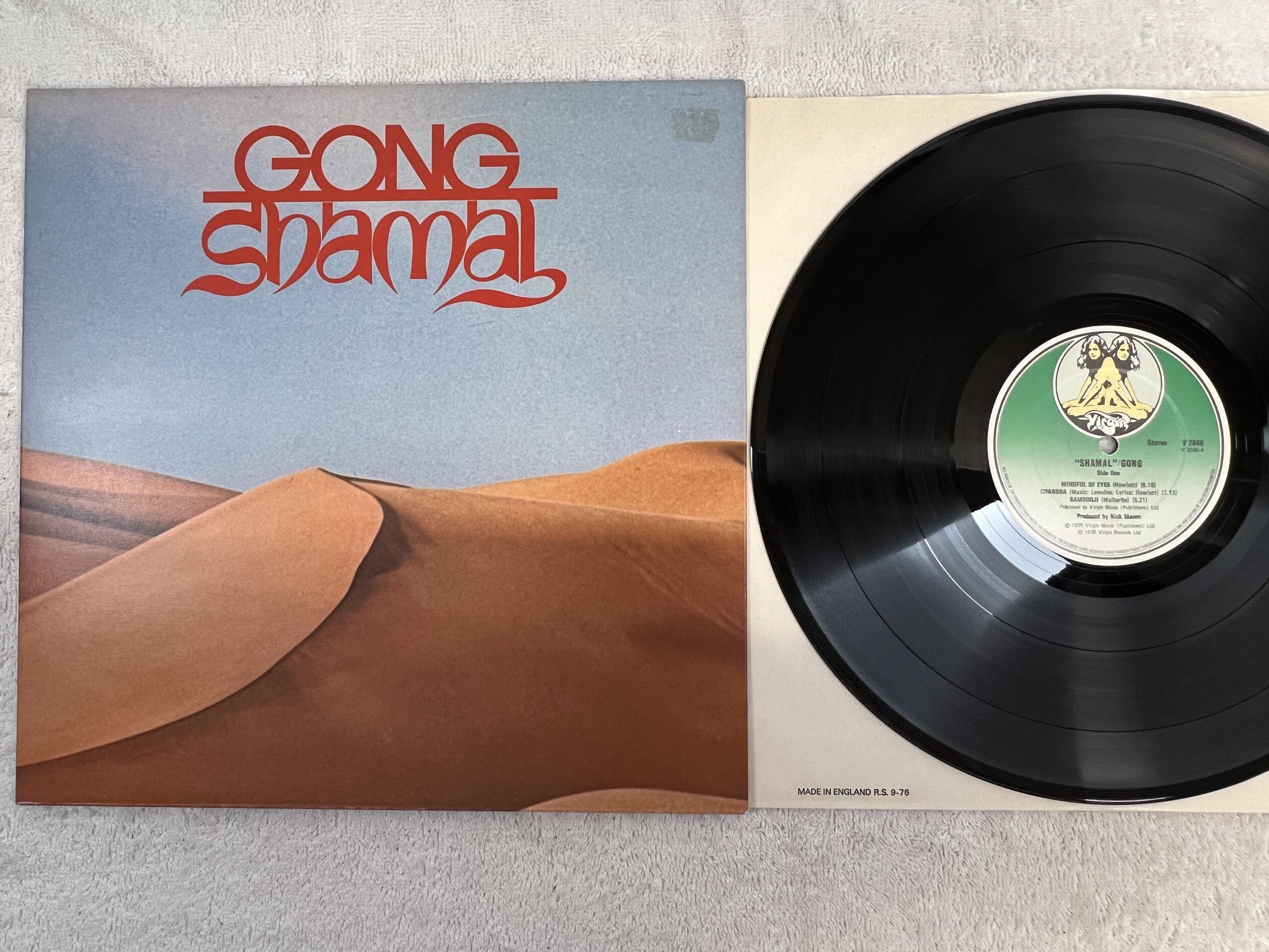 Omslagsbild för skivan GONG shamal LP -75 UK VIRGIN V2046